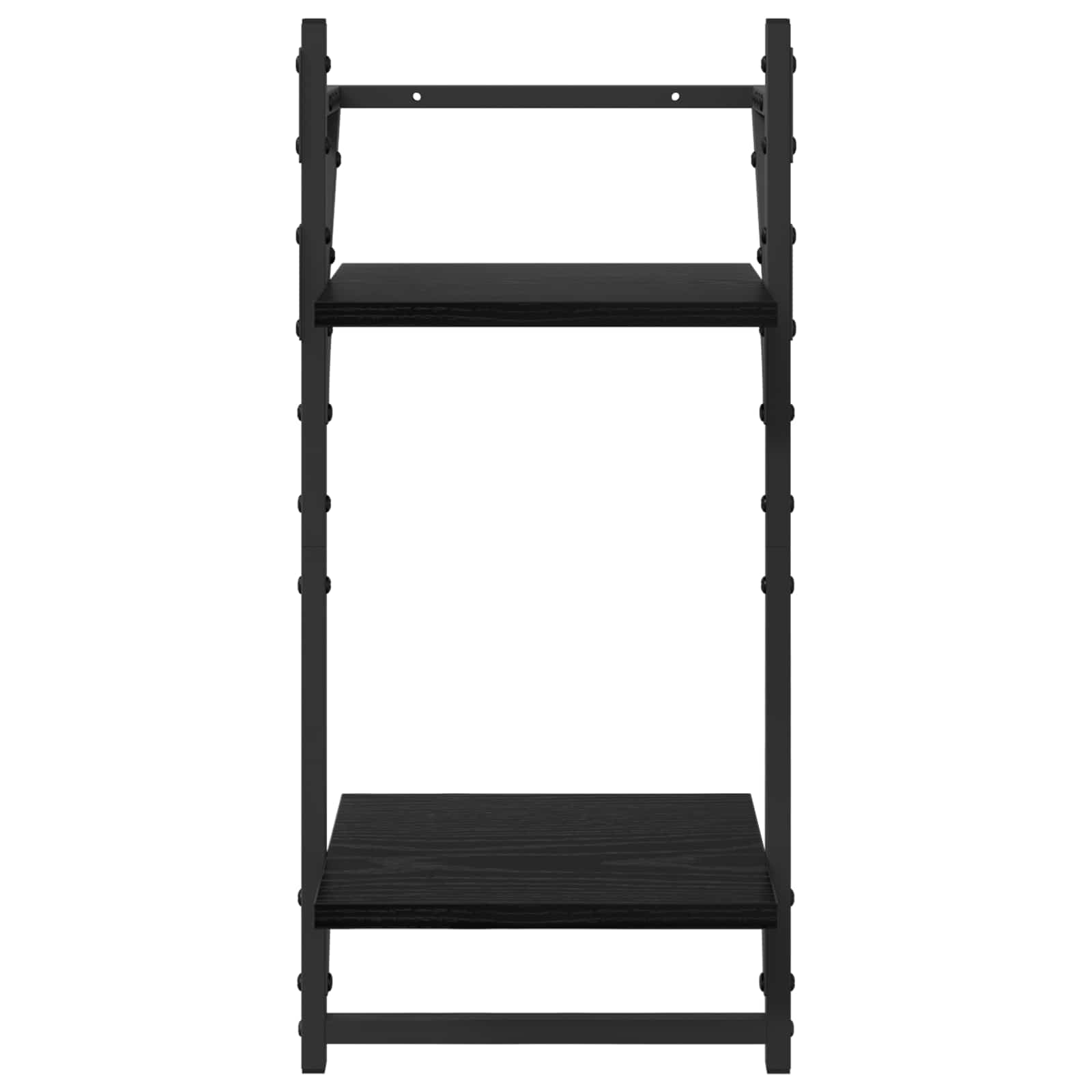 Wandregal-Set 6 stk. Schwarz Eichen-Optik 100 x 25 x 30 cm