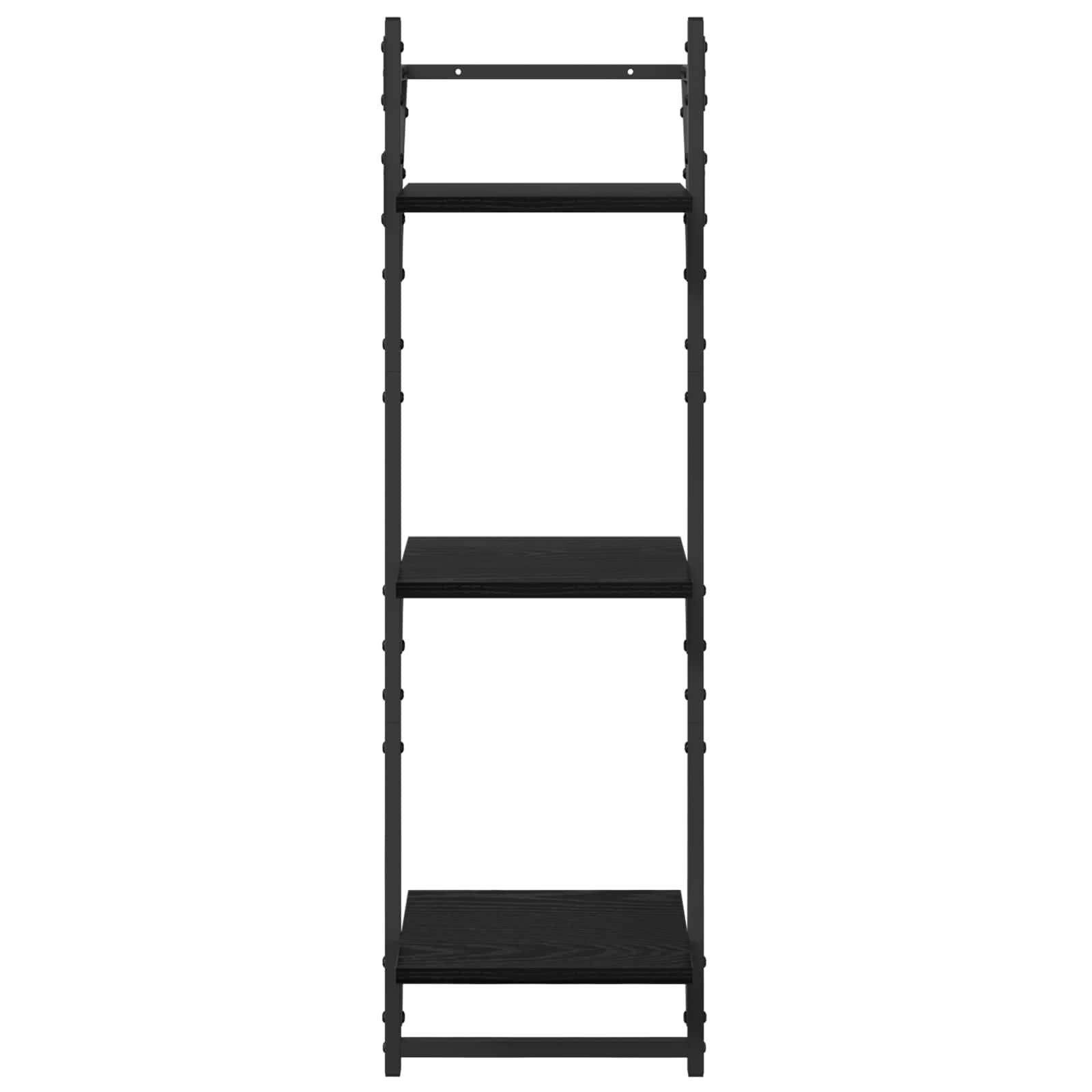 Wandregal-Set 6 stk. Schwarz Eichen-Optik 100 x 25 x 30 cm