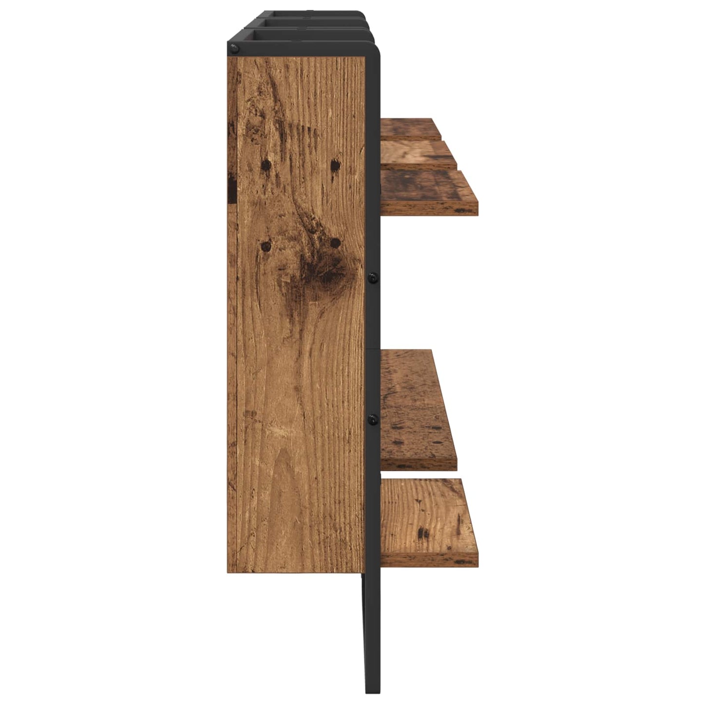 Wandregal-Set 4 stk. Altholz 65 x 25 x 30 cm Holzwerkstoff