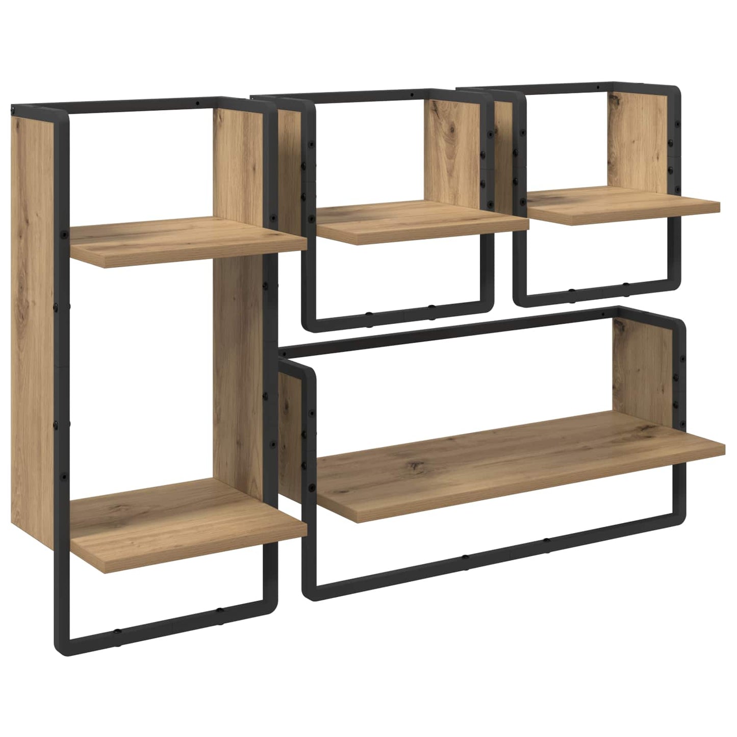 Wandregal-Set 4 stk. Artisan-Eiche 65 x 25 x 30 cm