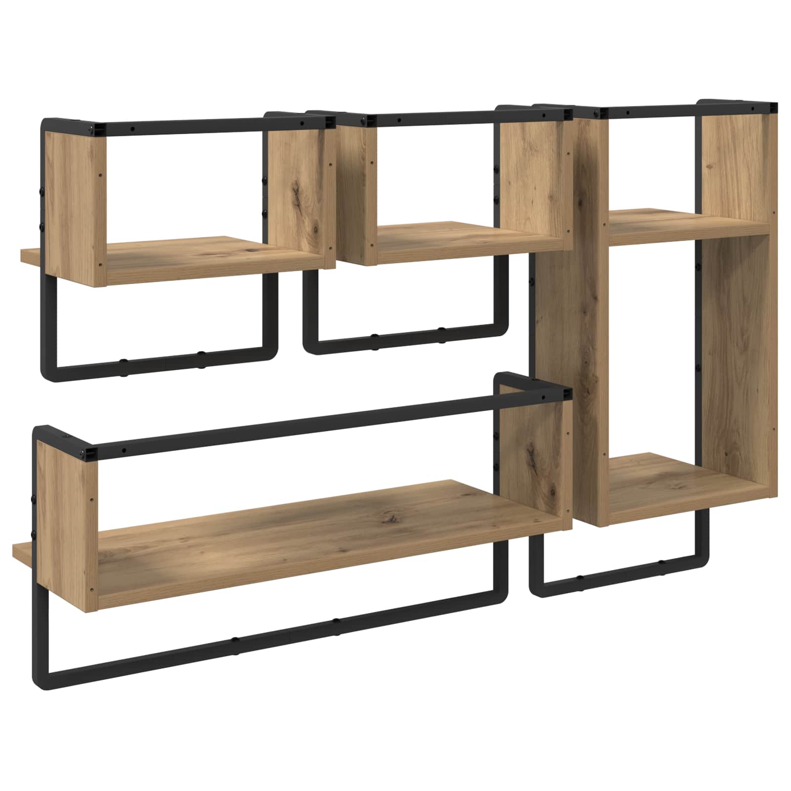 Wandregal-Set 4 stk. Artisan-Eiche 65 x 25 x 30 cm