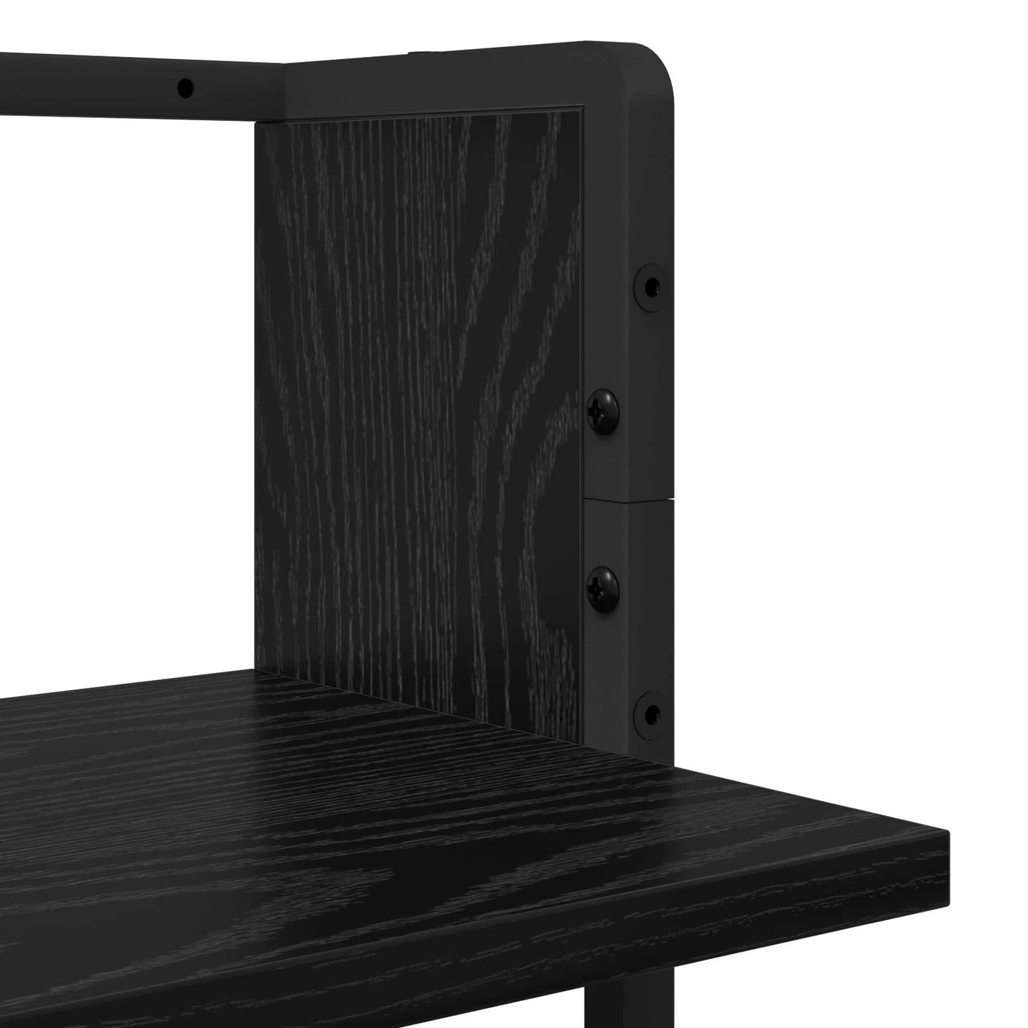 Wandregal-Set 4 stk. Schwarz Eichen-Optik 65 x 25 x 30 cm