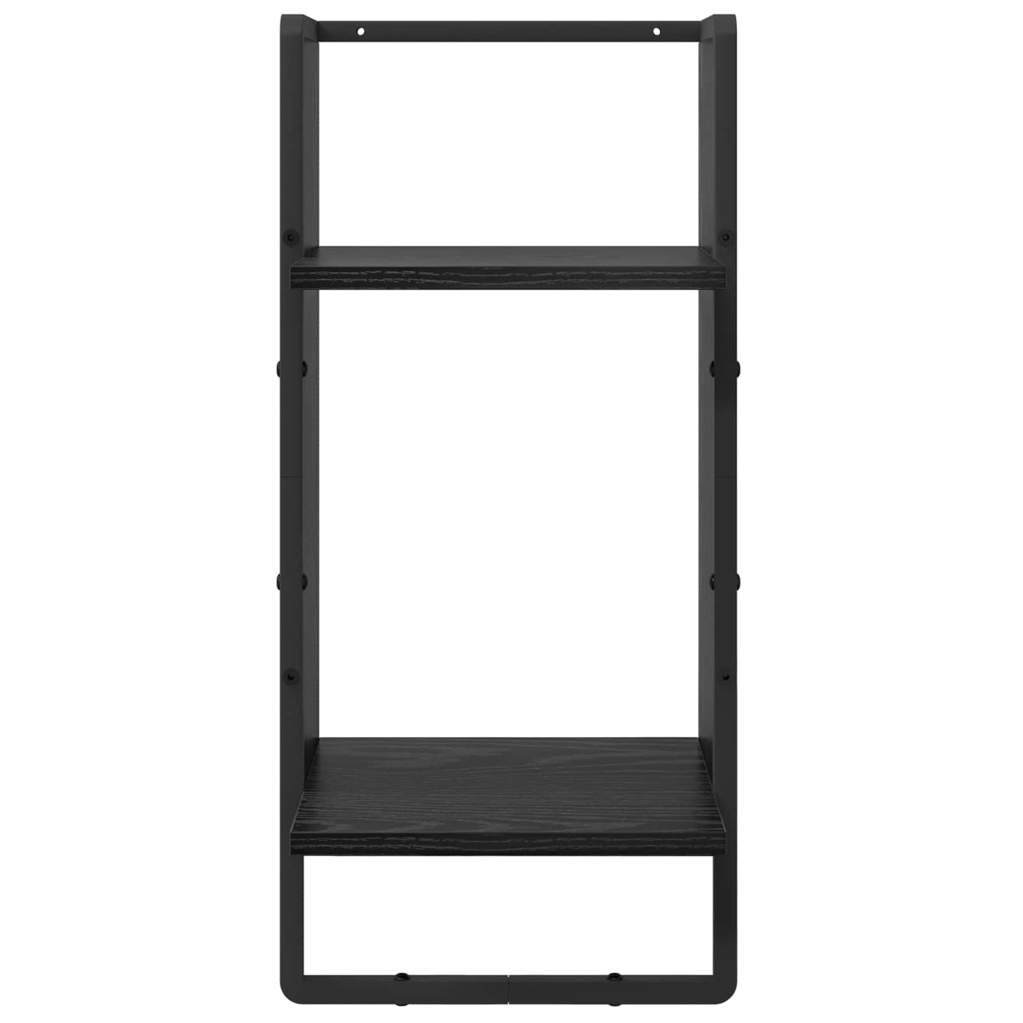 Wandregal-Set 4 stk. Schwarz Eichen-Optik 65 x 25 x 30 cm