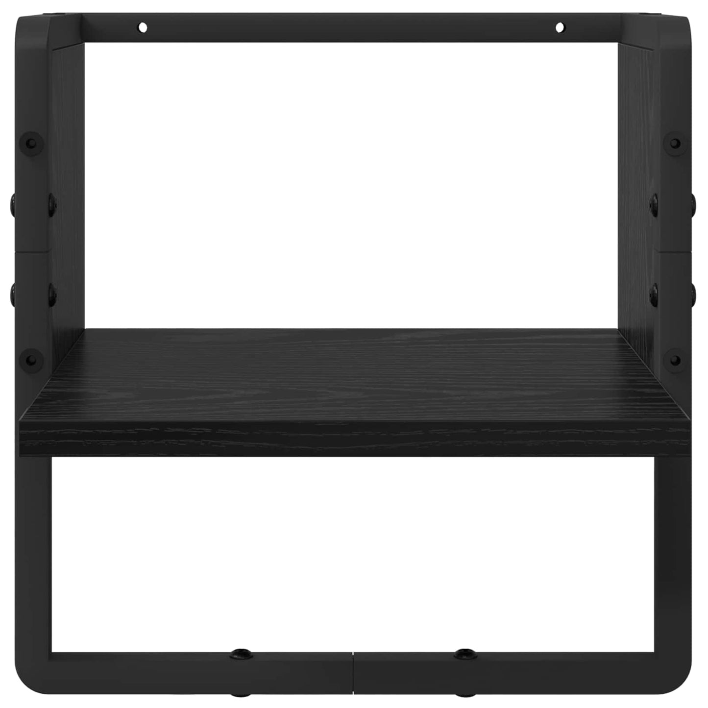 Wandregal-Set 4 stk. Schwarz Eichen-Optik 65 x 25 x 30 cm