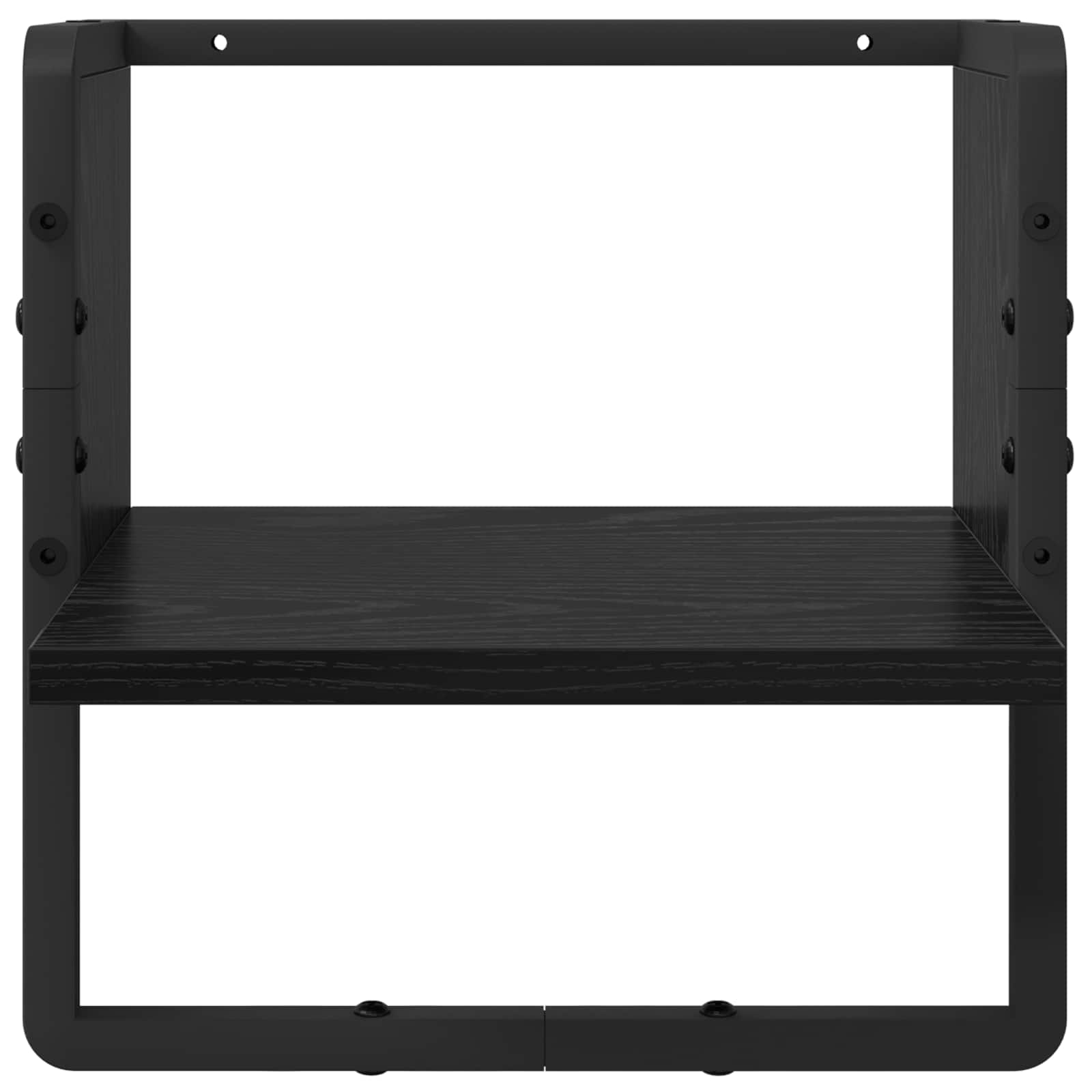 Wandregal-Set 4 stk. Schwarz Eichen-Optik 65 x 25 x 30 cm