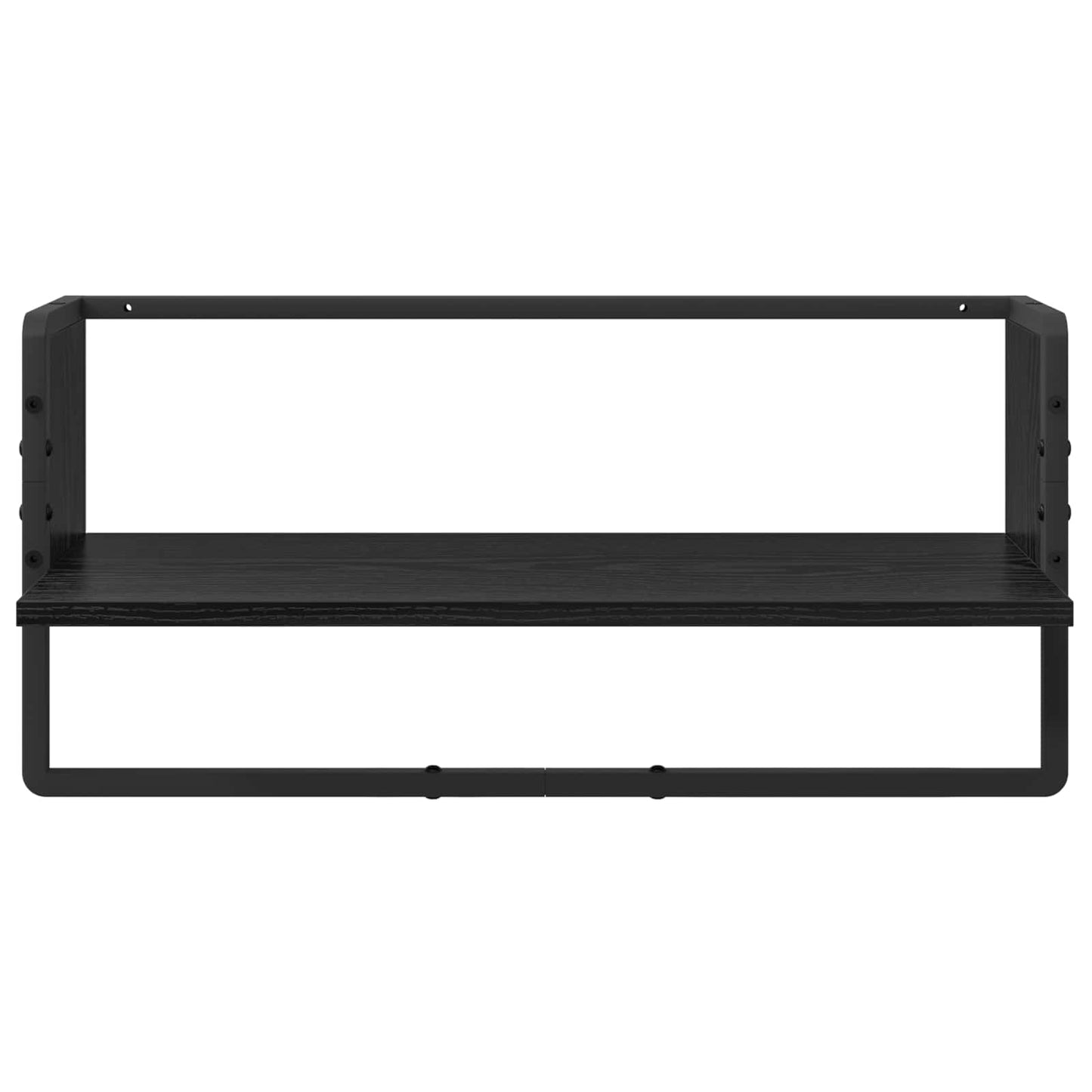 Wandregal-Set 6 stk. Schwarz Eichen-Optik 100 x 25 x 30 cm