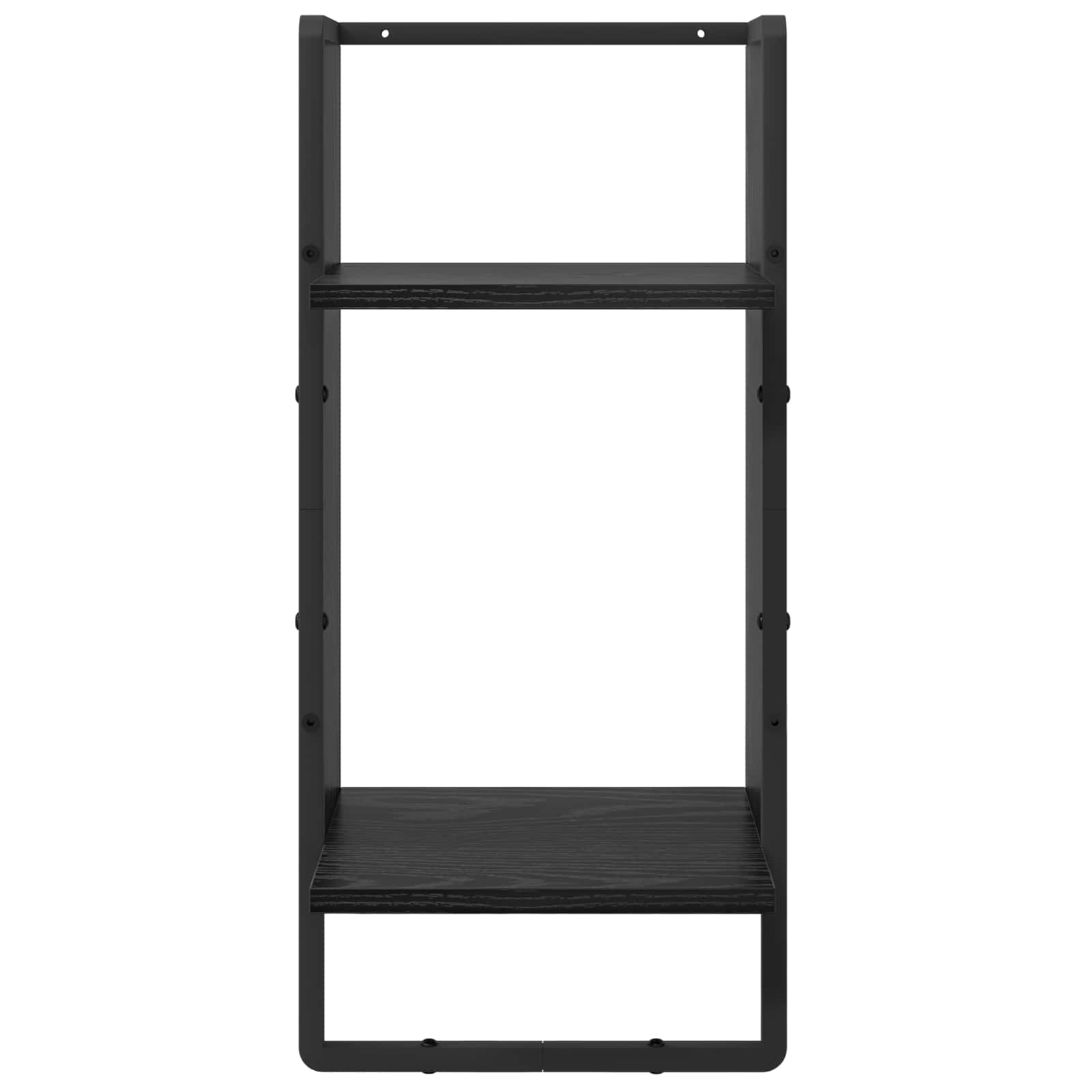 Wandregal-Set 6 stk. Schwarz Eichen-Optik 100 x 25 x 30 cm