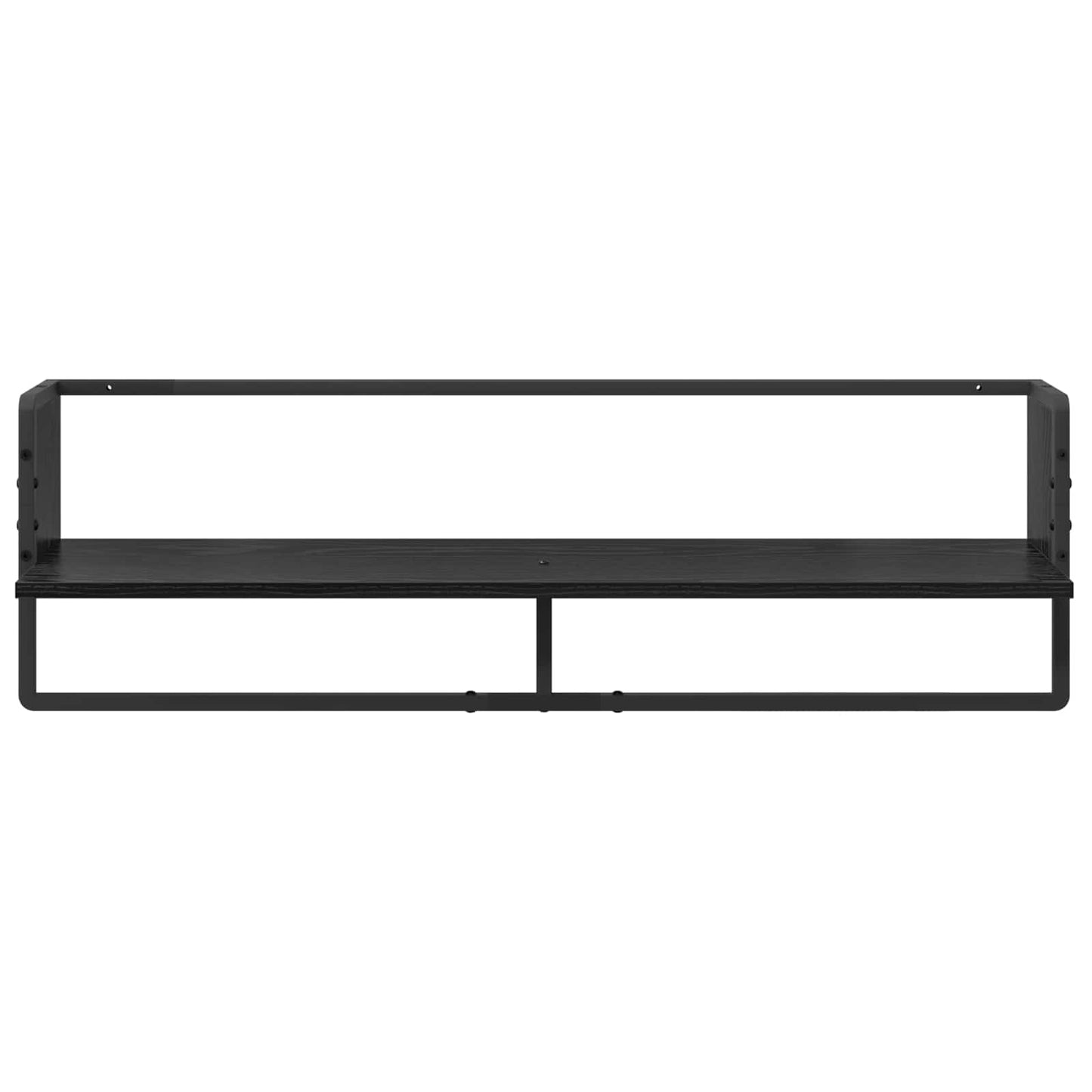 Wandregal-Set 6 stk. Schwarz Eichen-Optik 100 x 25 x 30 cm