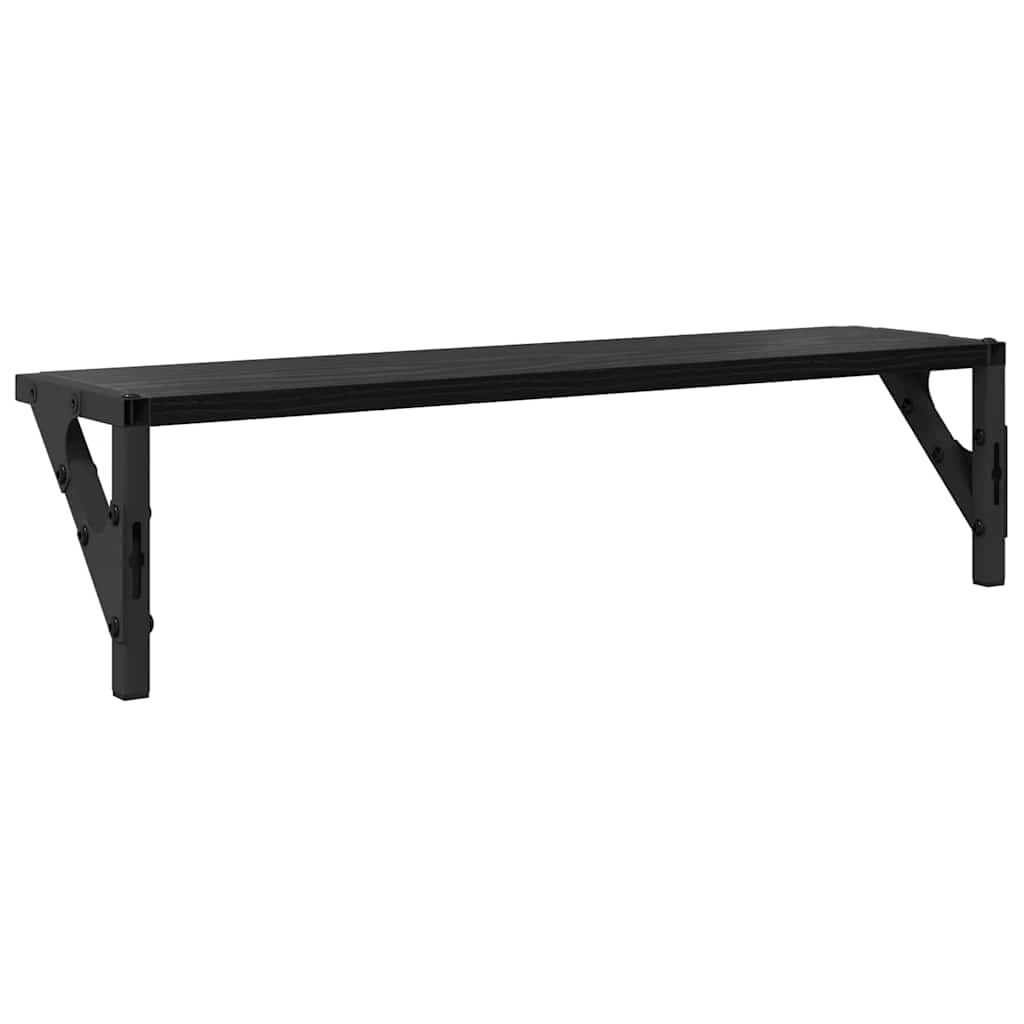 Wandregale 2 stk. Schwarz Eichen-Optik 60 x 15 x 15,5 cm