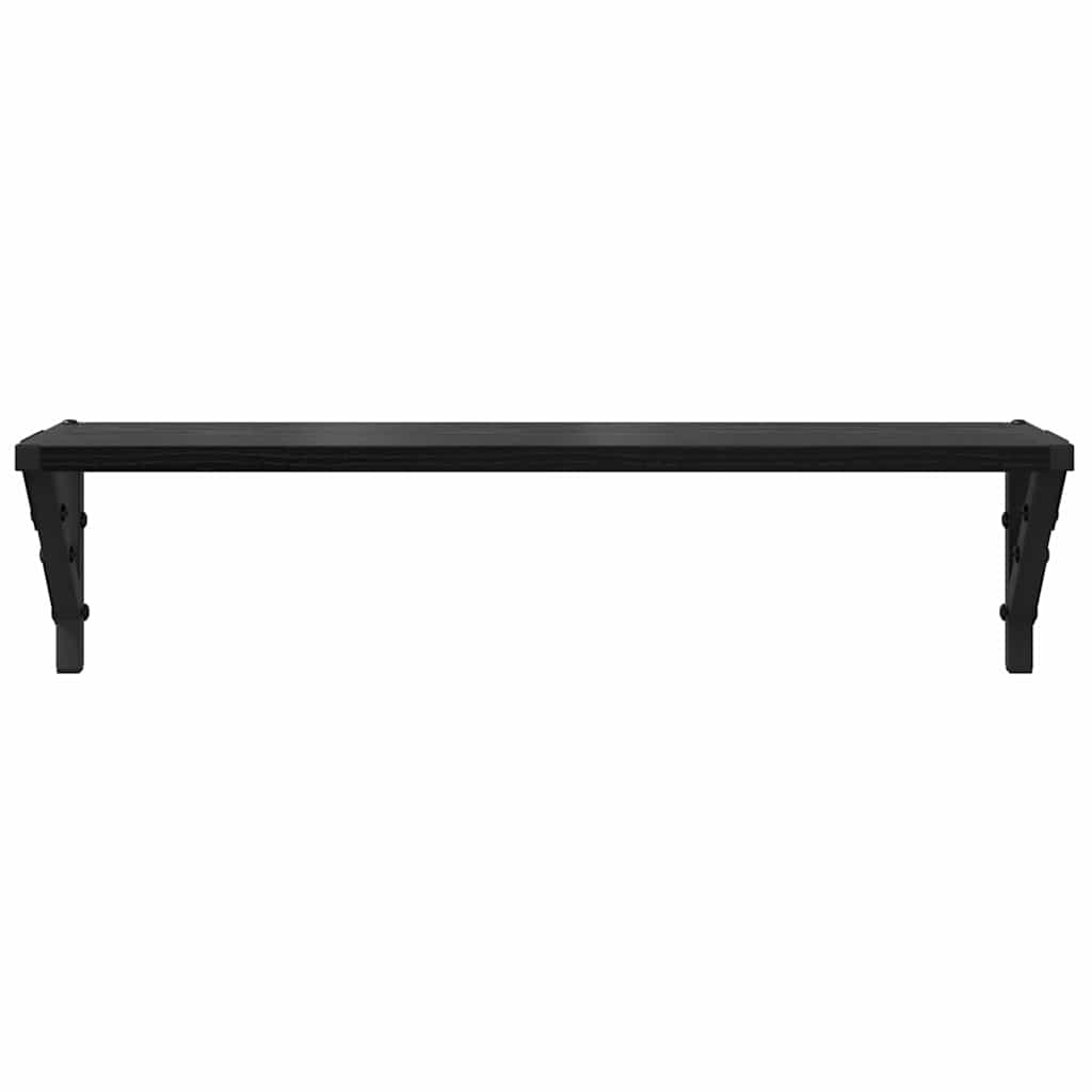 Wandregale 2 stk. Schwarz Eichen-Optik 60 x 15 x 15,5 cm