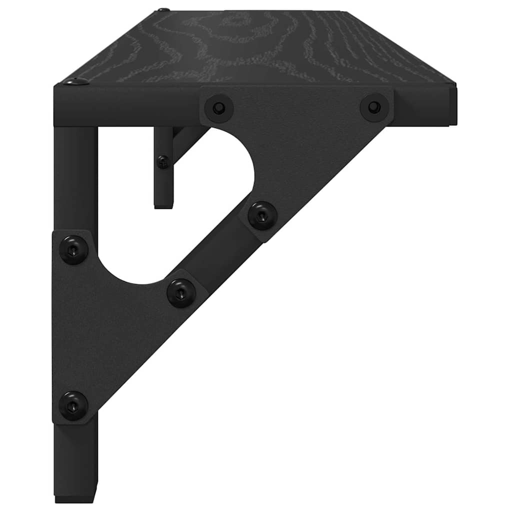 Wandregale 2 stk. Schwarz Eichen-Optik 60 x 15 x 15,5 cm