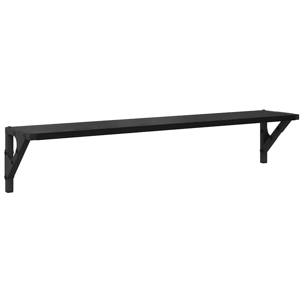 Wandregale 2 stk. Schwarz Eichen-Optik 80 x 15 x 15,5 cm