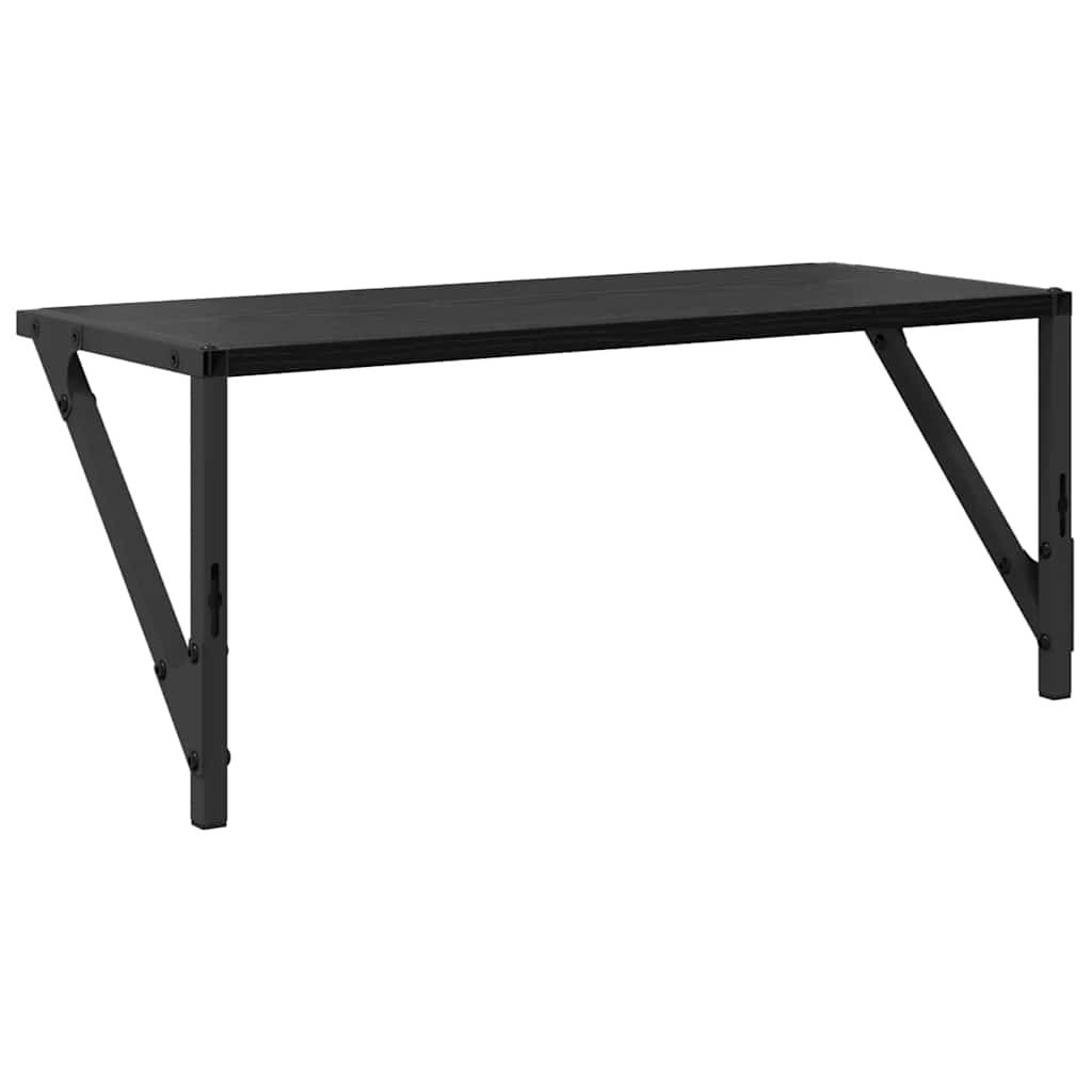 Wandregale 2 stk. Schwarz Eichen-Optik 60 x 25 x 25,5 cm