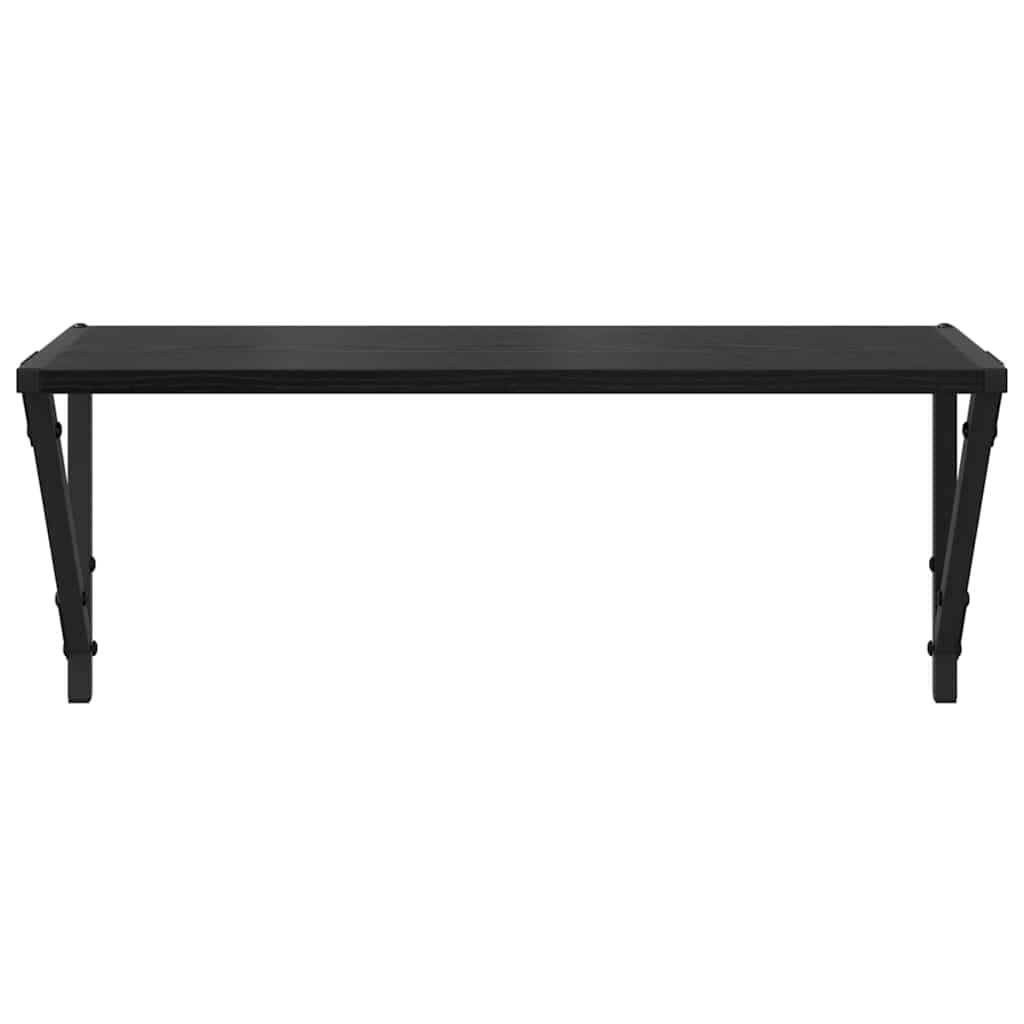 Wandregale 2 stk. Schwarz Eichen-Optik 60 x 25 x 25,5 cm