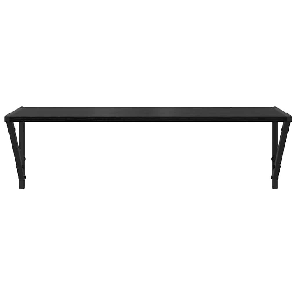 Wandregale 2 stk. Schwarz Eichen-Optik 80 x 25 x 25,5 cm