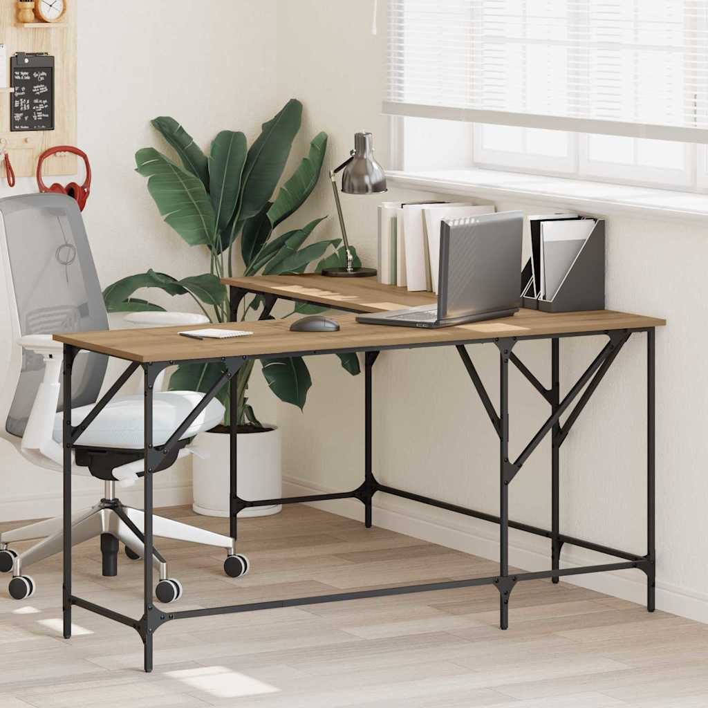 Schreibtisch Artisan-Eiche Holzwerkstoff 149 x 149 x 75 cm