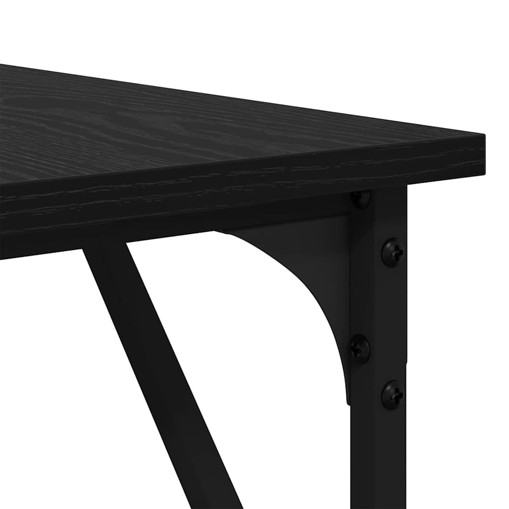 Schreibtisch Schwarz Eichen-Optik Holzwerkstoff