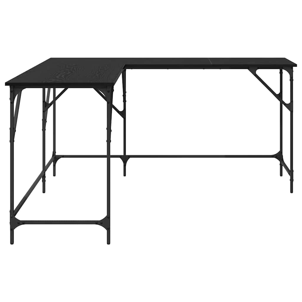 Schreibtisch Schwarz Eichen-Optik Holzwerkstoff