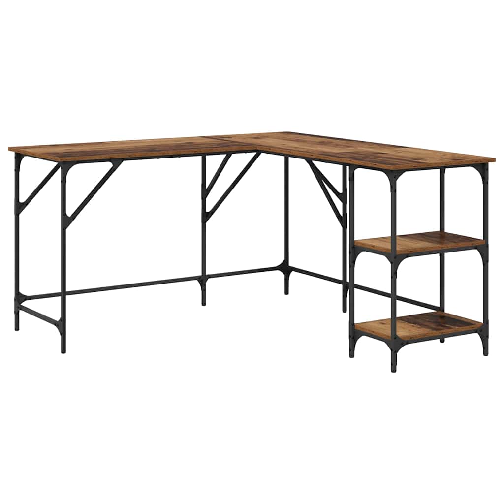 Schreibtisch Altholz 139 x 139 x 75 cm Holzwerkstoff