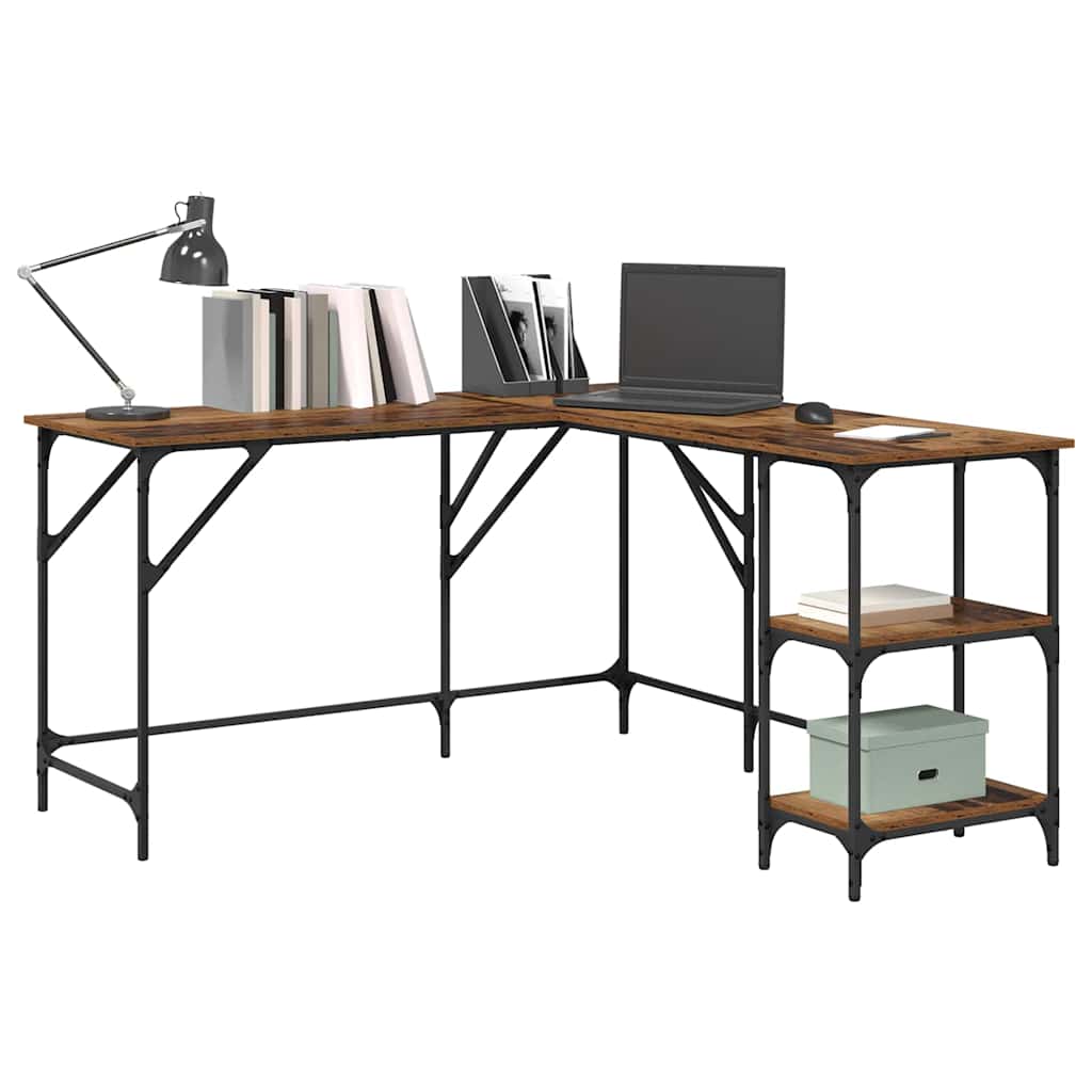 Schreibtisch Altholz 139 x 139 x 75 cm Holzwerkstoff