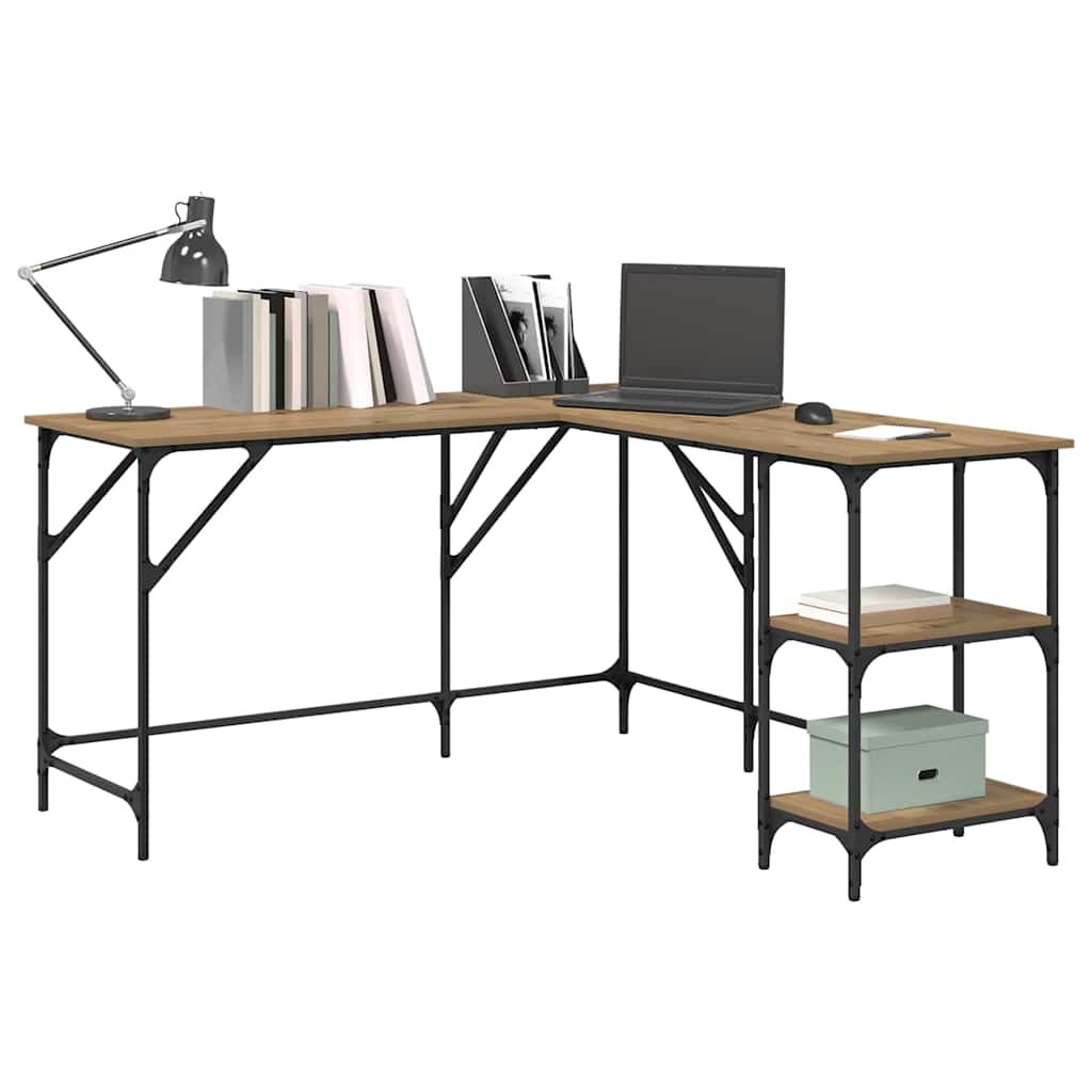Schreibtisch Artisan-Eiche 139 x 139 x 75 cm Holzwerkstoff