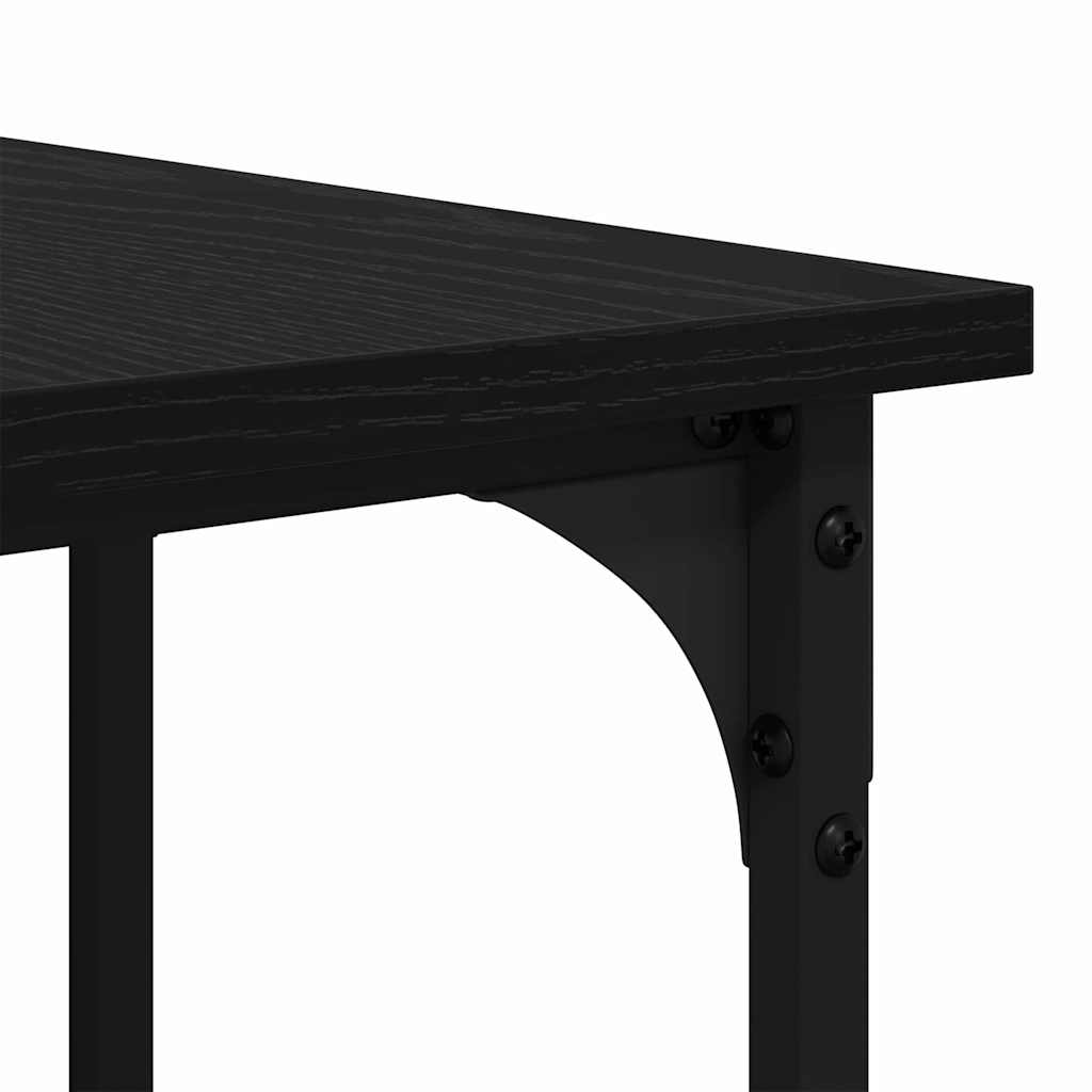 Schreibtisch Schwarz Eichen-Optik 139 x 139 x 75 cm
