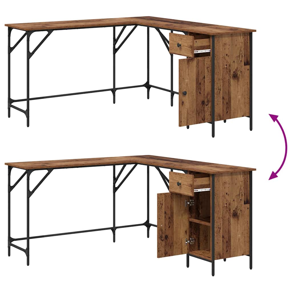 Schreibtisch Altholz Holzwerkstoff 141 x 141 x 75 cm
