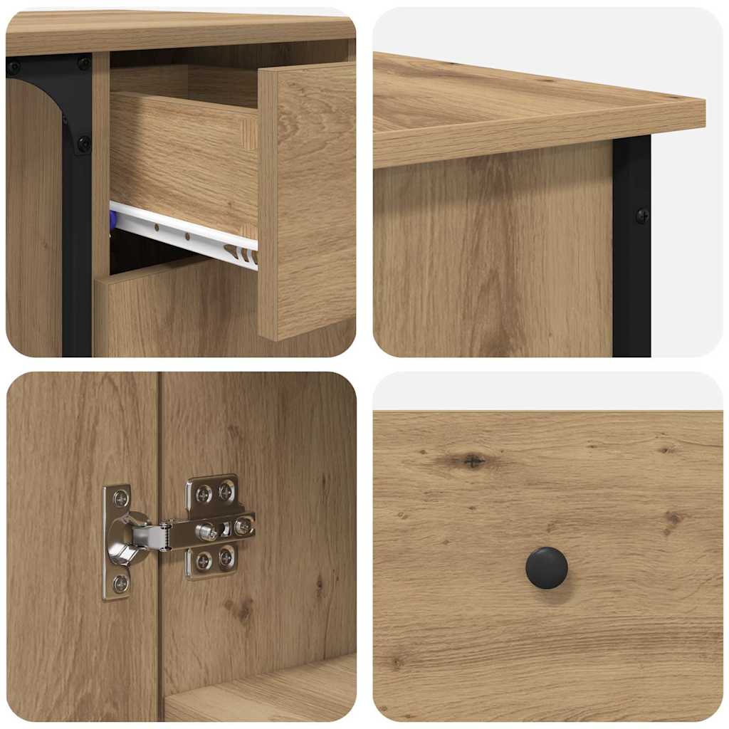 Schreibtisch Artisan-Eiche Holzwerkstoff 141 x 141 x 75 cm