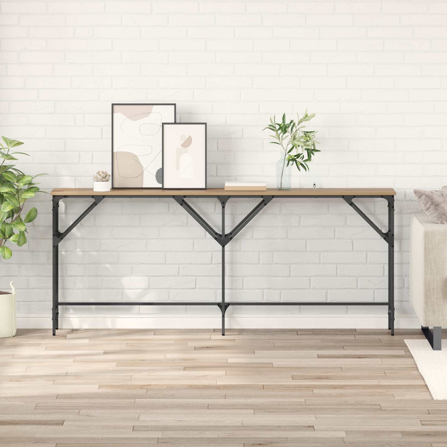 Konsolentisch Artisan-Eiche 180 x 30 x 75 cm Holzwerkstoff