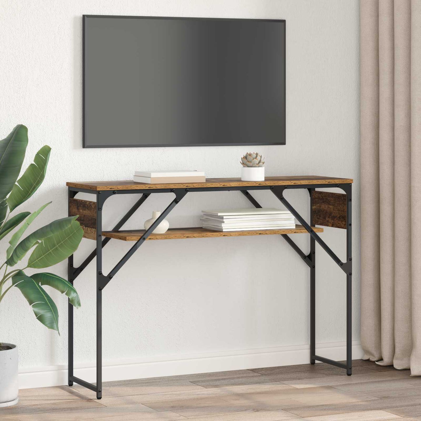 Konsolentisch Altholz Holzwerkstoff 105x30x75cm