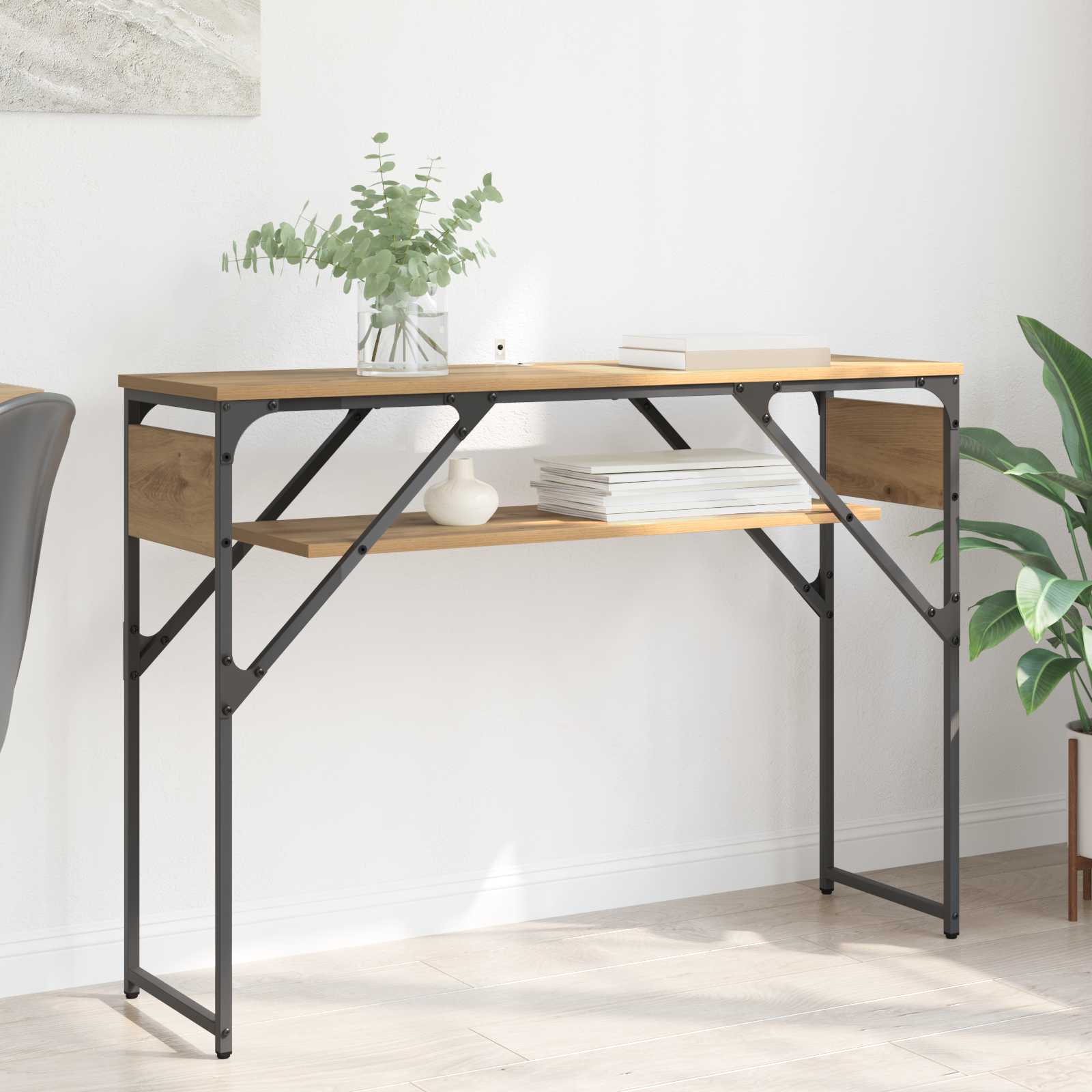 Konsolentisch Artisan-Eiche Holzwerkstoff 105x30x75cm