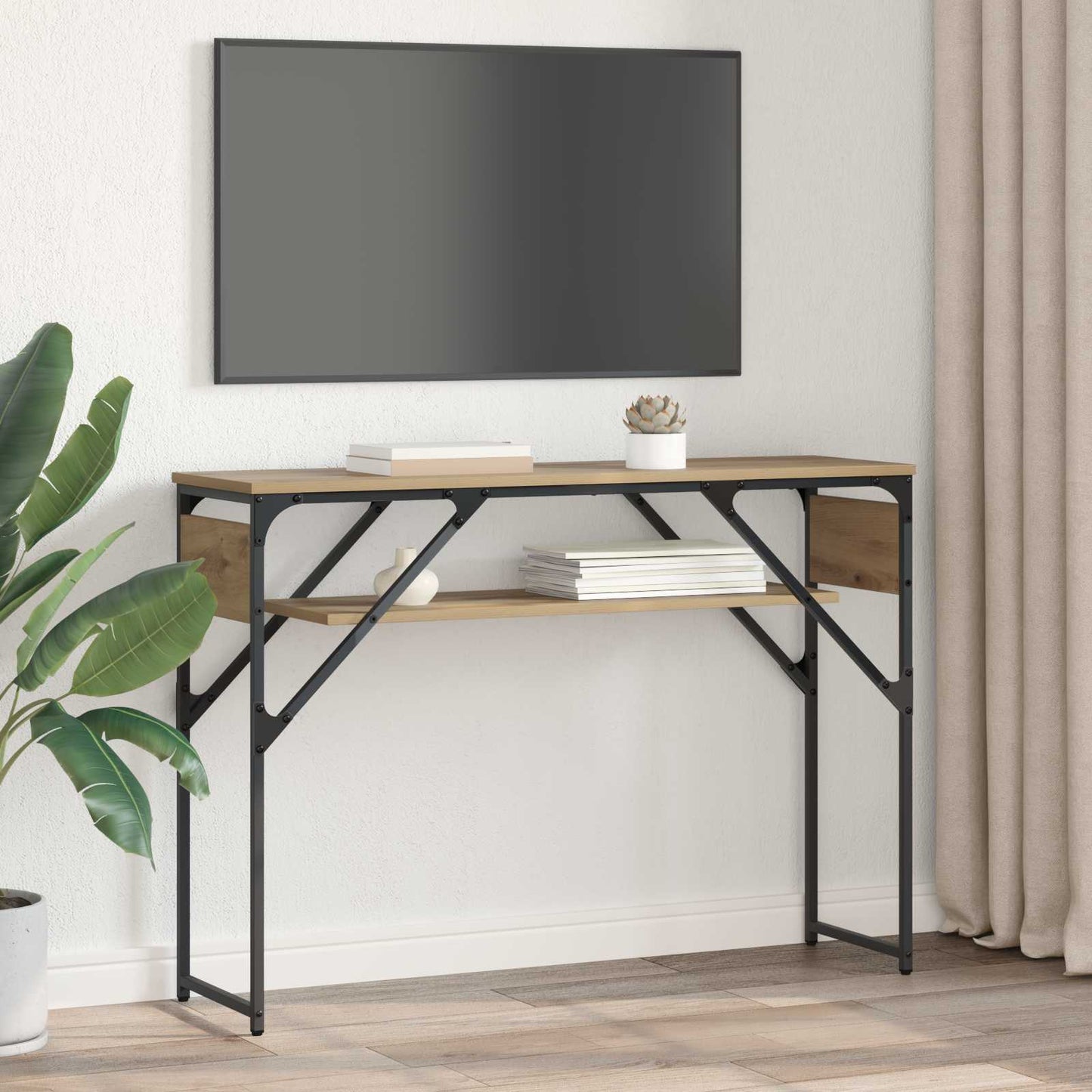 Konsolentisch Artisan-Eiche Holzwerkstoff 105x30x75cm