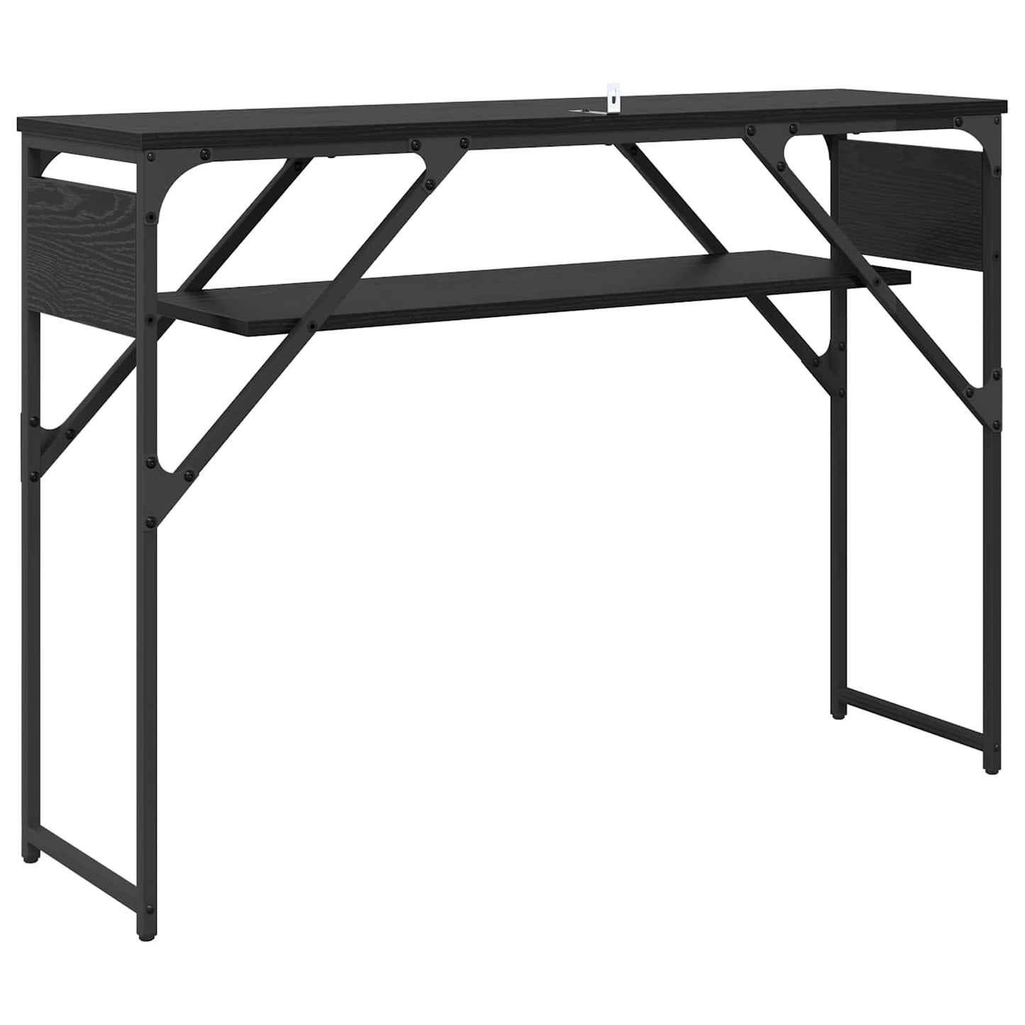 Konsolentisch Schwarz Eichen-Optik Holzwerkstoff 105x30x75cm