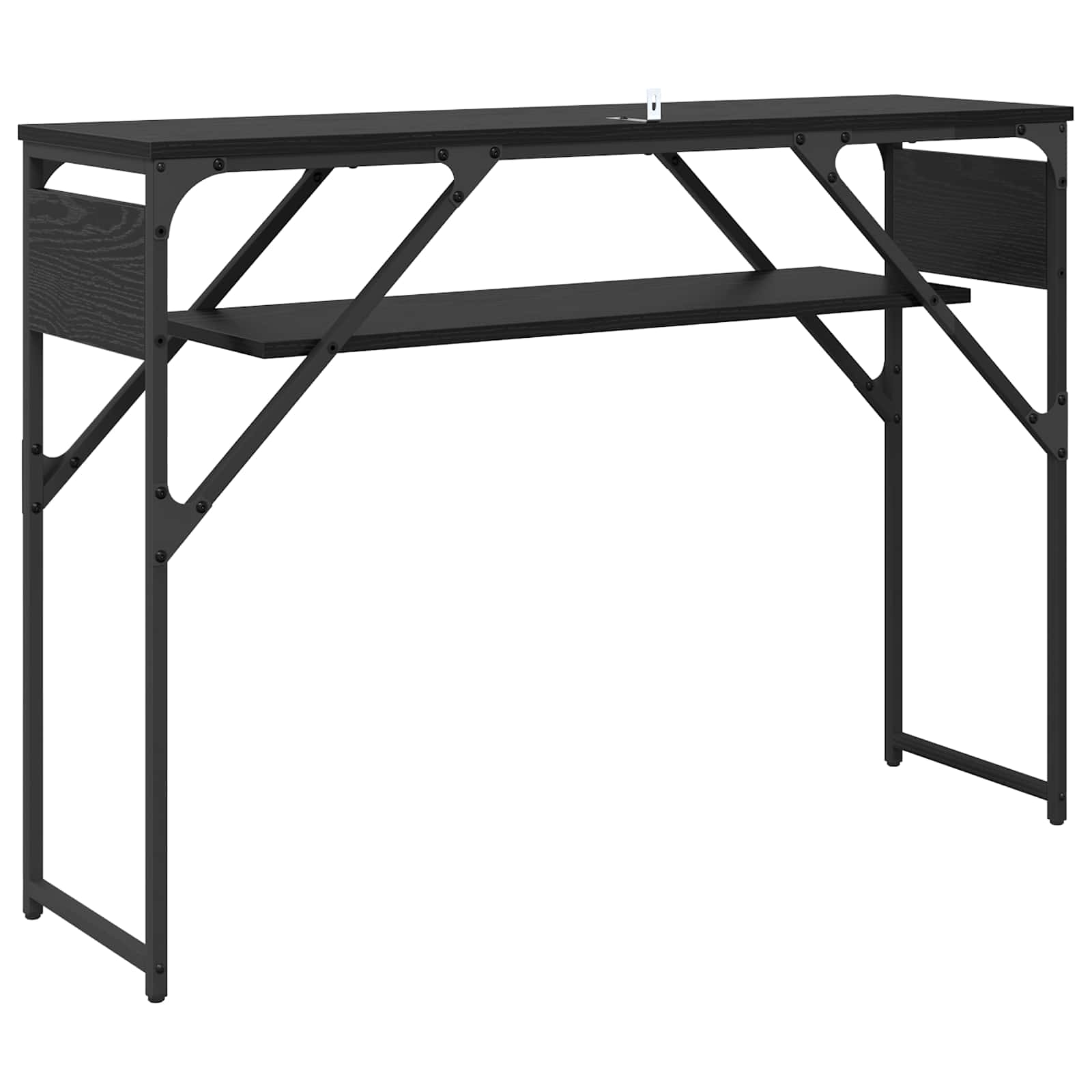 Konsolentisch Schwarz Eichen-Optik Holzwerkstoff 105x30x75cm