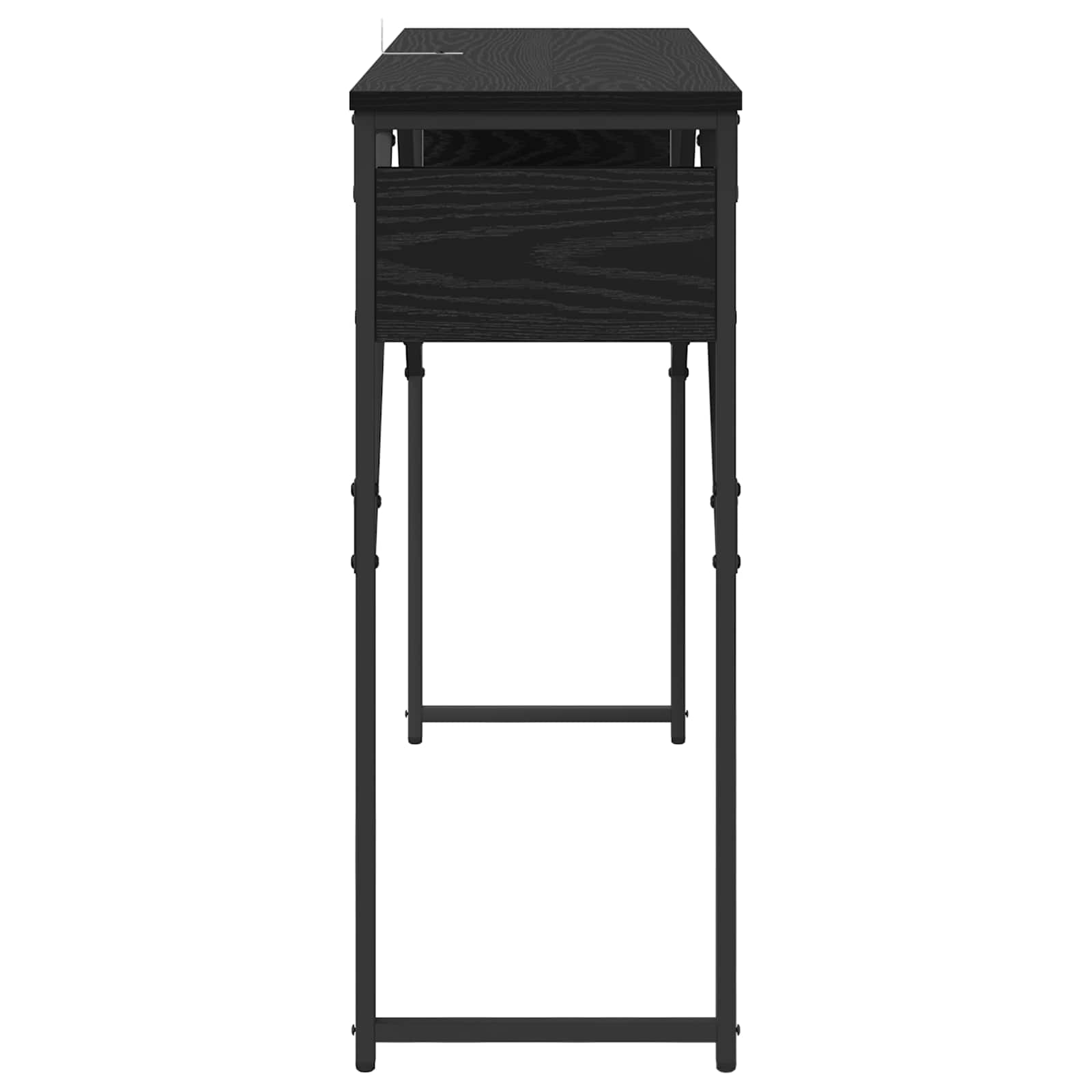 Konsolentisch Schwarz Eichen-Optik Holzwerkstoff 105x30x75cm