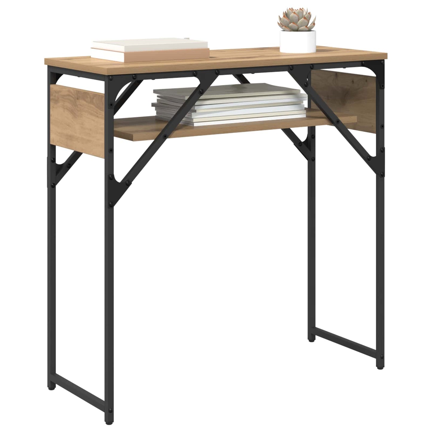 Konsolentisch Artisan-Eiche Holzwerkstoff 75x30x75cm