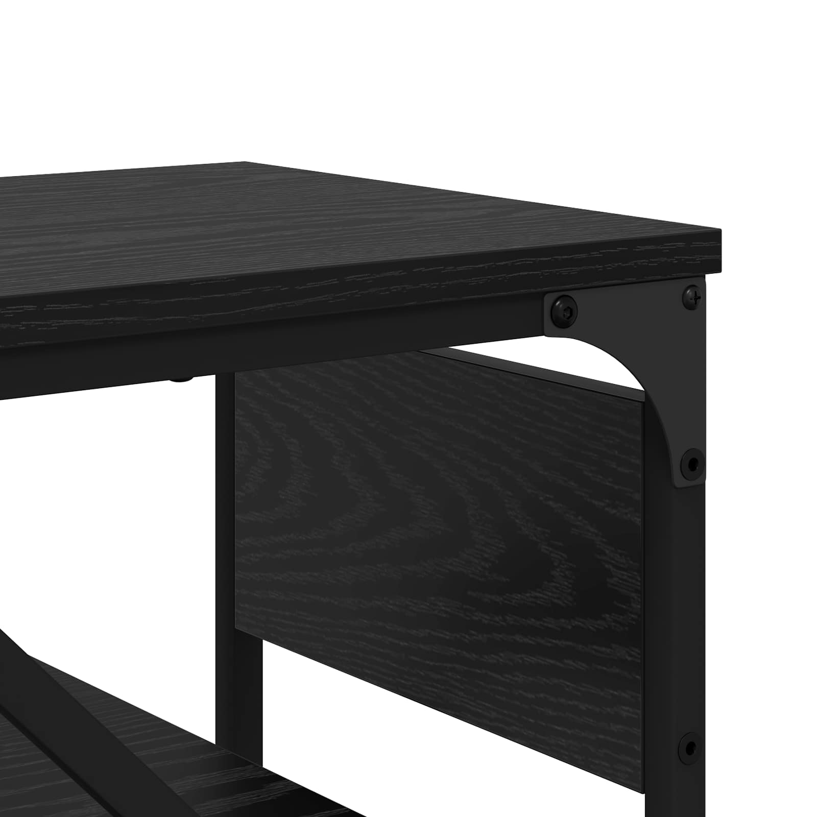 Konsolentisch Schwarz Eichen-Optik Holzwerkstoff 75x30x75cm