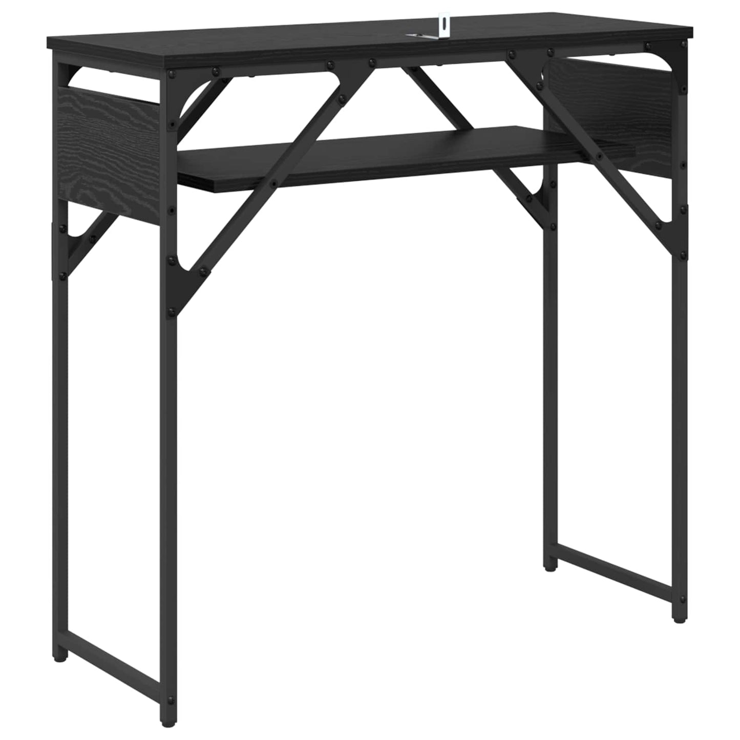 Konsolentisch Schwarz Eichen-Optik Holzwerkstoff 75x30x75cm