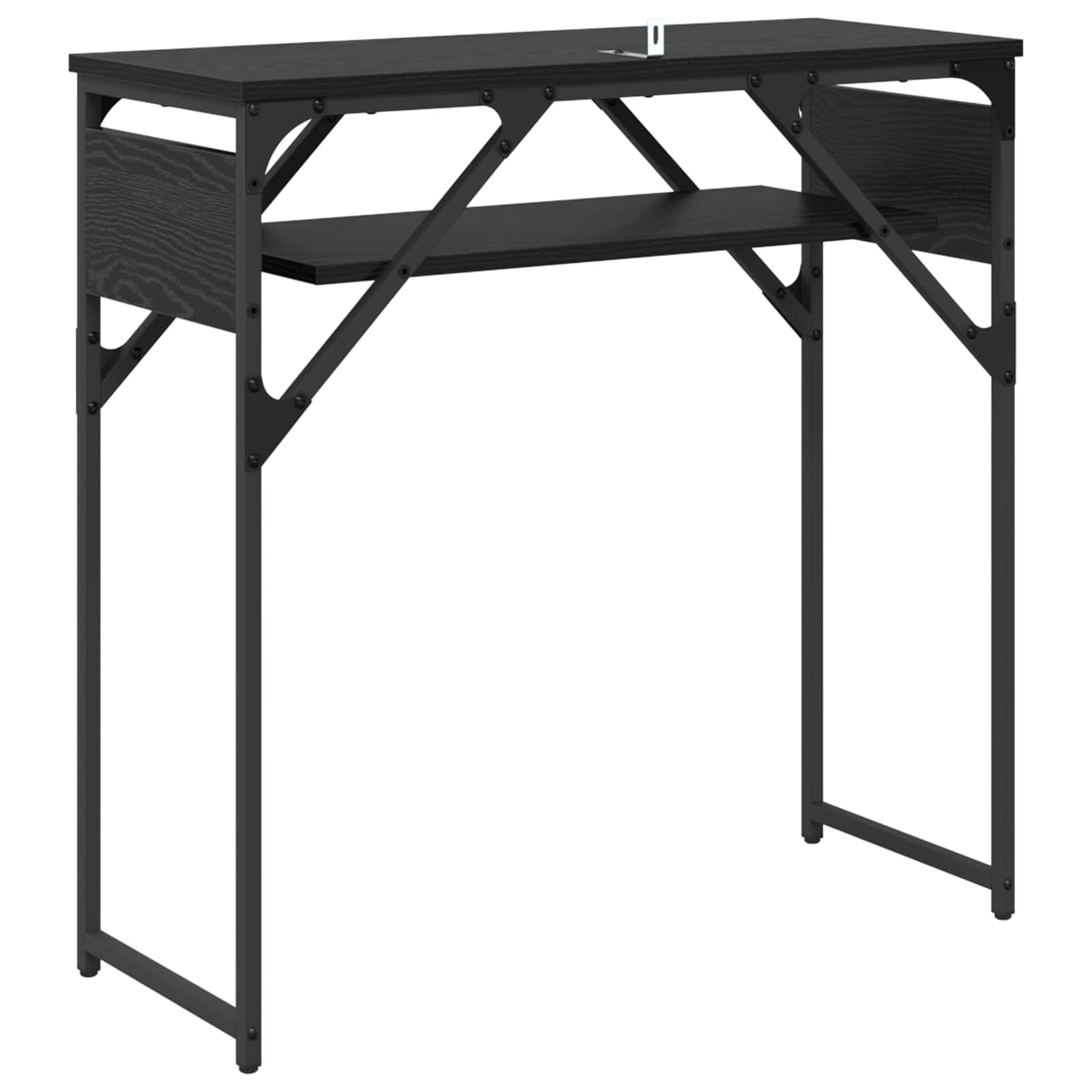 Konsolentisch Schwarz Eichen-Optik Holzwerkstoff 75x30x75cm