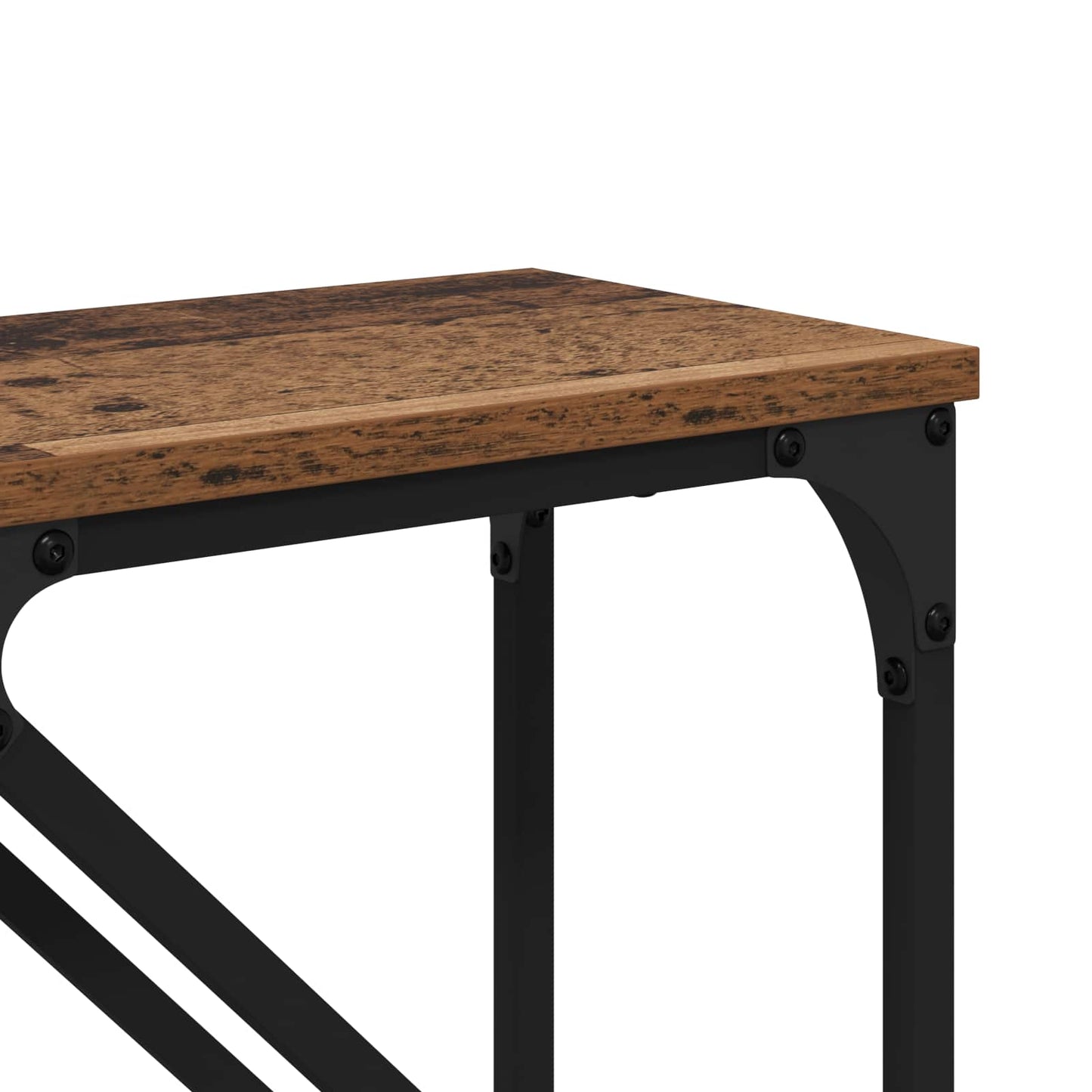 Konsolentisch 2 stk. Altholz 100 x 28 x 75 cm Holzwerkstoff