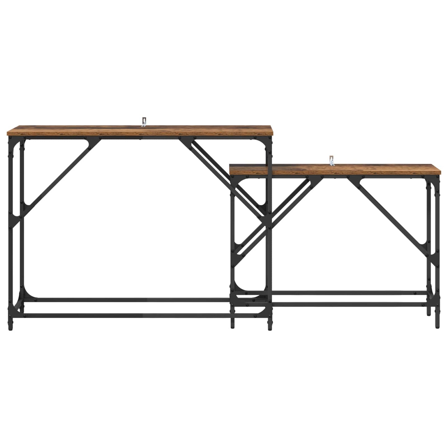 Konsolentisch 2 stk. Altholz 100 x 28 x 75 cm Holzwerkstoff