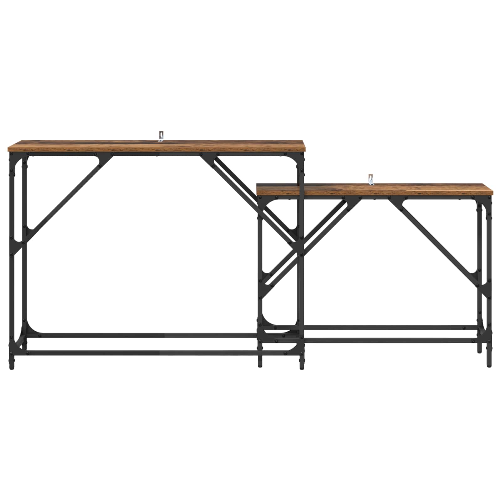 Konsolentisch 2 stk. Altholz 100 x 28 x 75 cm Holzwerkstoff