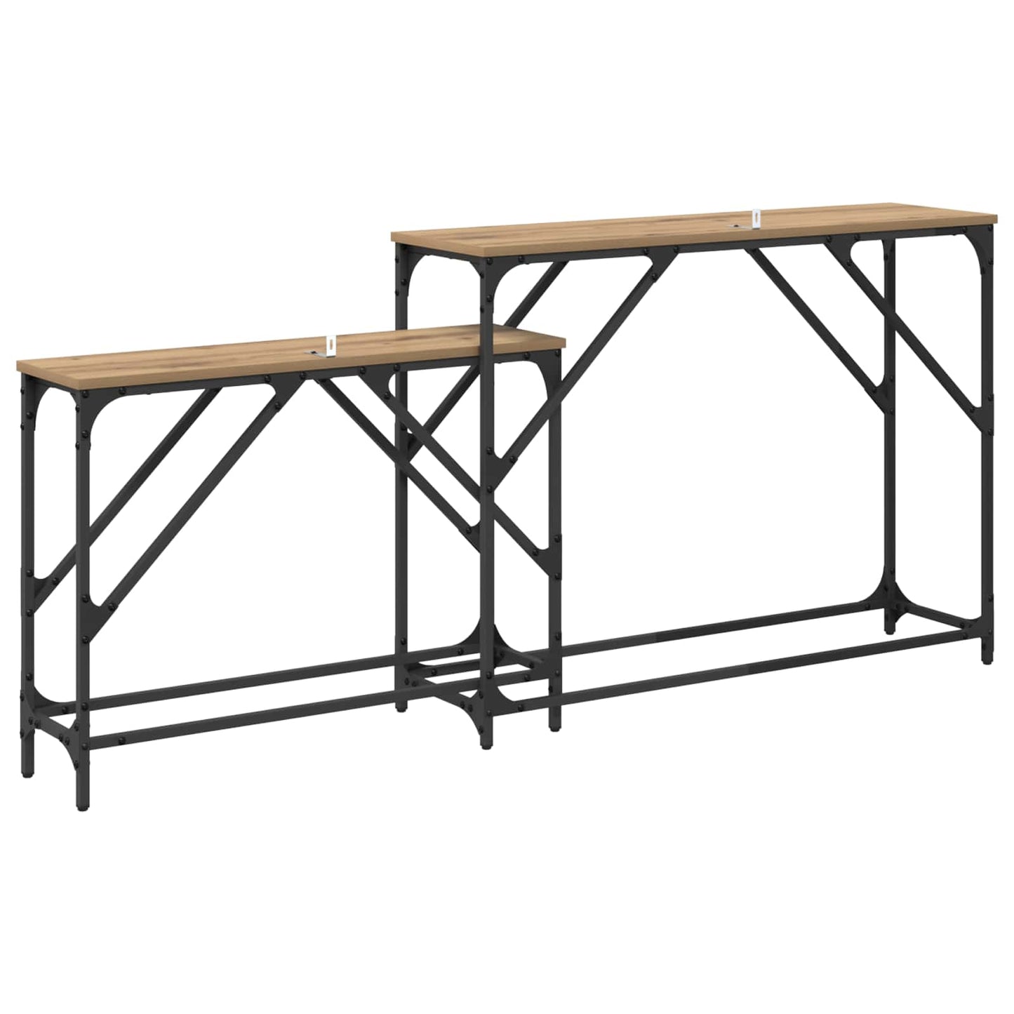 Konsolentisch 2 stk. Artisan-Eiche 100 x 28 x 75 cm
