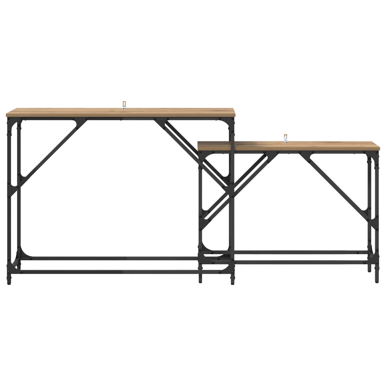 Konsolentisch 2 stk. Artisan-Eiche 100 x 28 x 75 cm