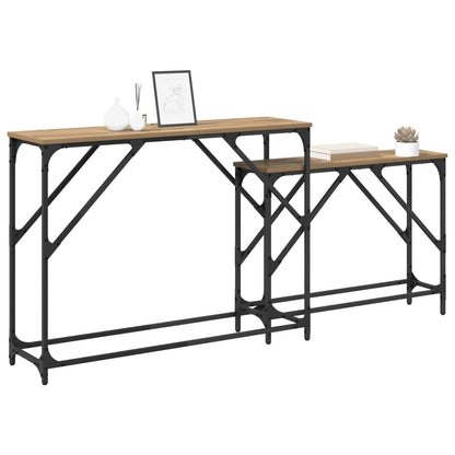 Konsolentisch 2 stk. Artisan-Eiche 100 x 28 x 75 cm