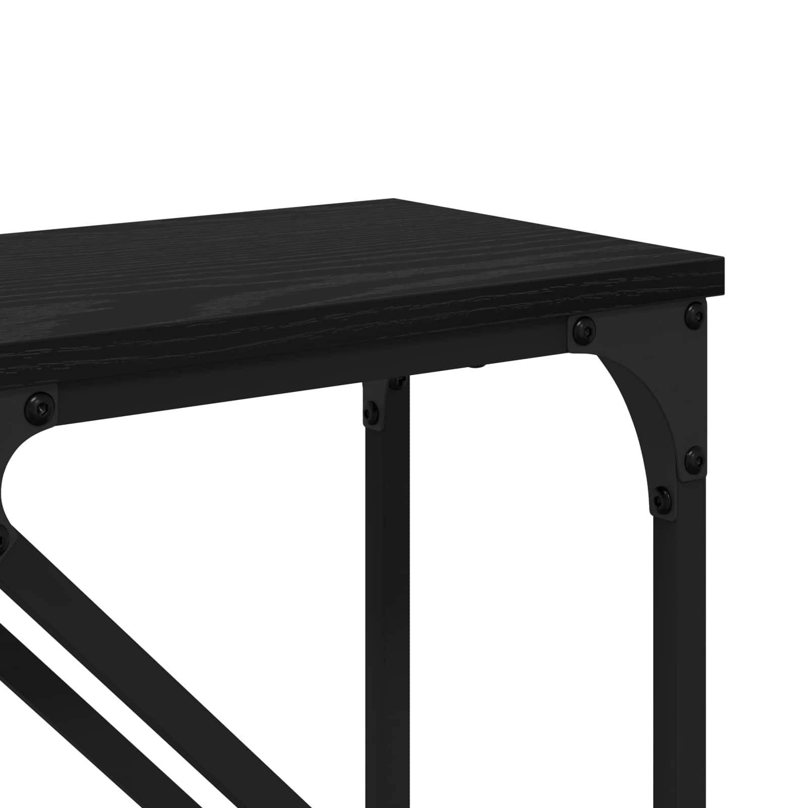 Konsolentisch 2 Stk. Schwarz Eichen-Optik 100 x 28 x 75 cm