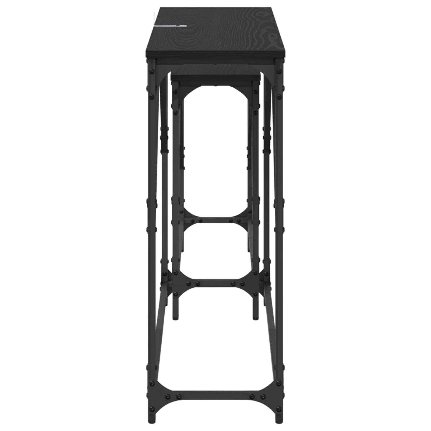 Konsolentisch 2 Stk. Schwarz Eichen-Optik 100 x 28 x 75 cm