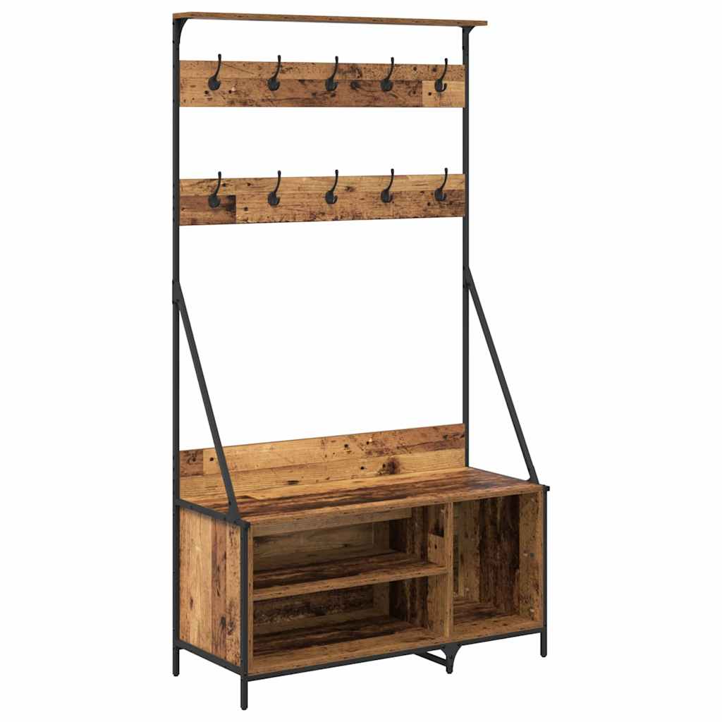 Kleiderständer Altholz 100 x 41 x 184 cm Holzwerkstoff