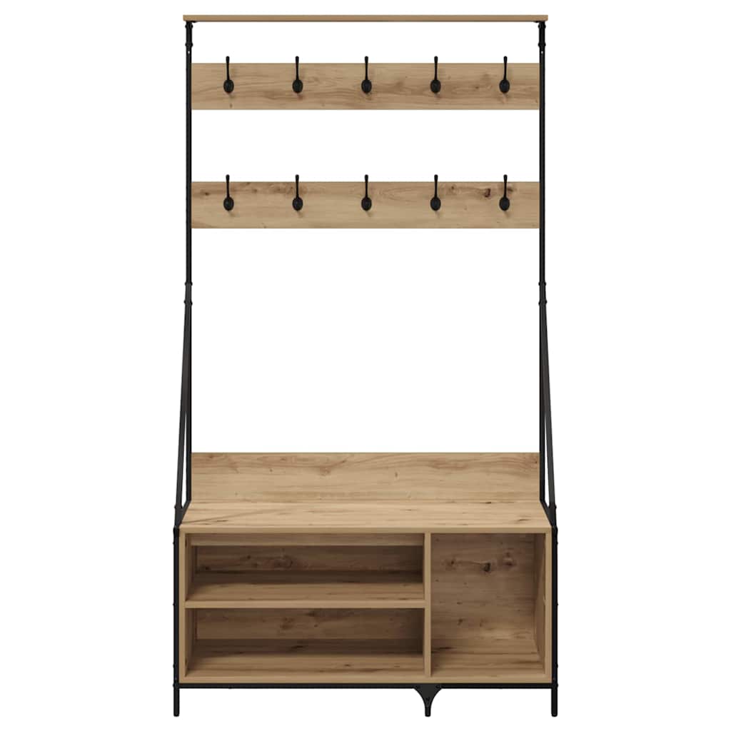 Kleiderständer Artisan-Eiche 100 x 41 x 184 cm Holzwerkstoff