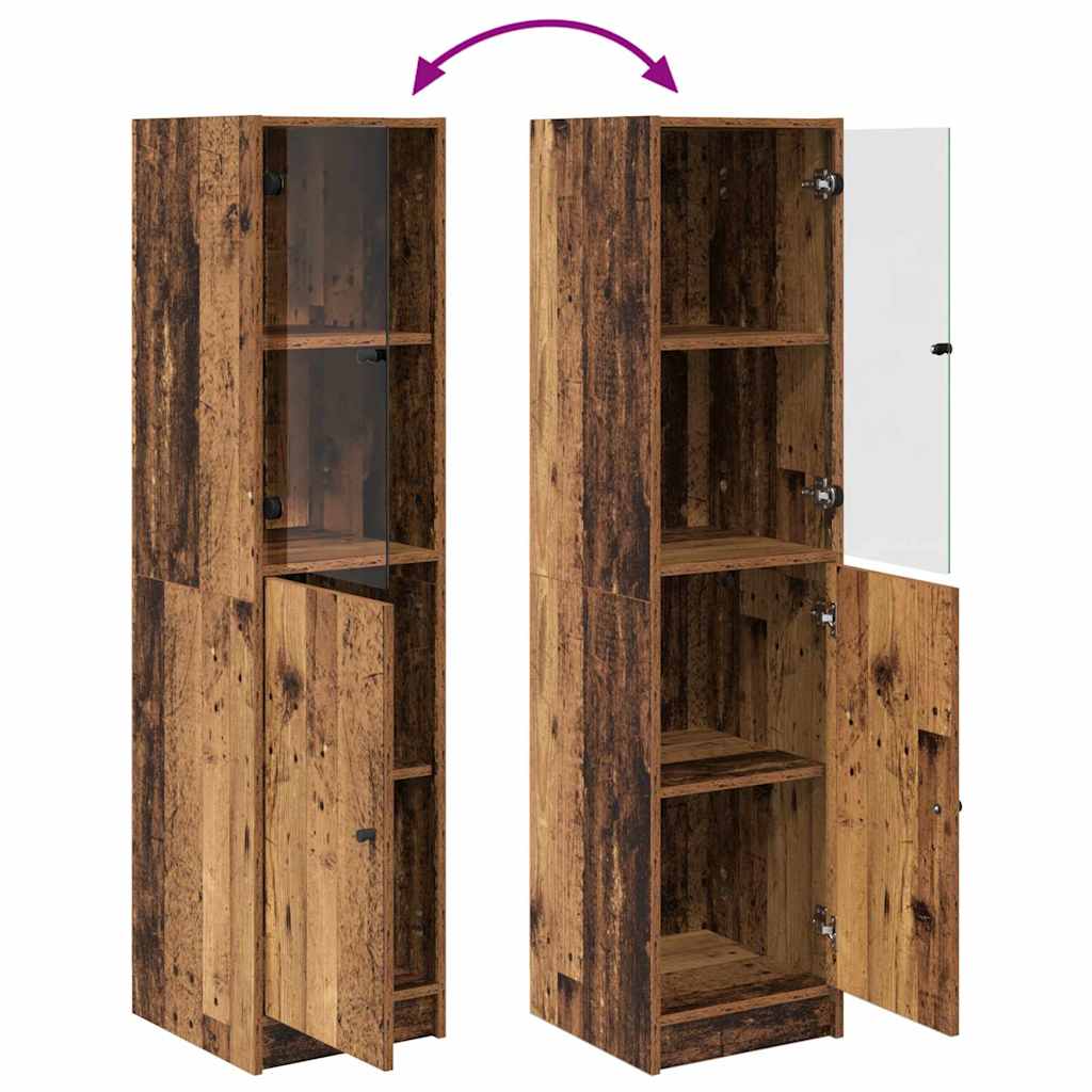 Highboard Altholz 35 x 37 x 142 cm Holzwerkstoff